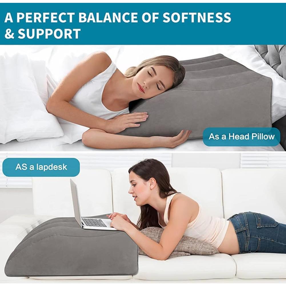 Cojín Inflable Tookie para Elevar Piernas - Gris 63x50x25cm