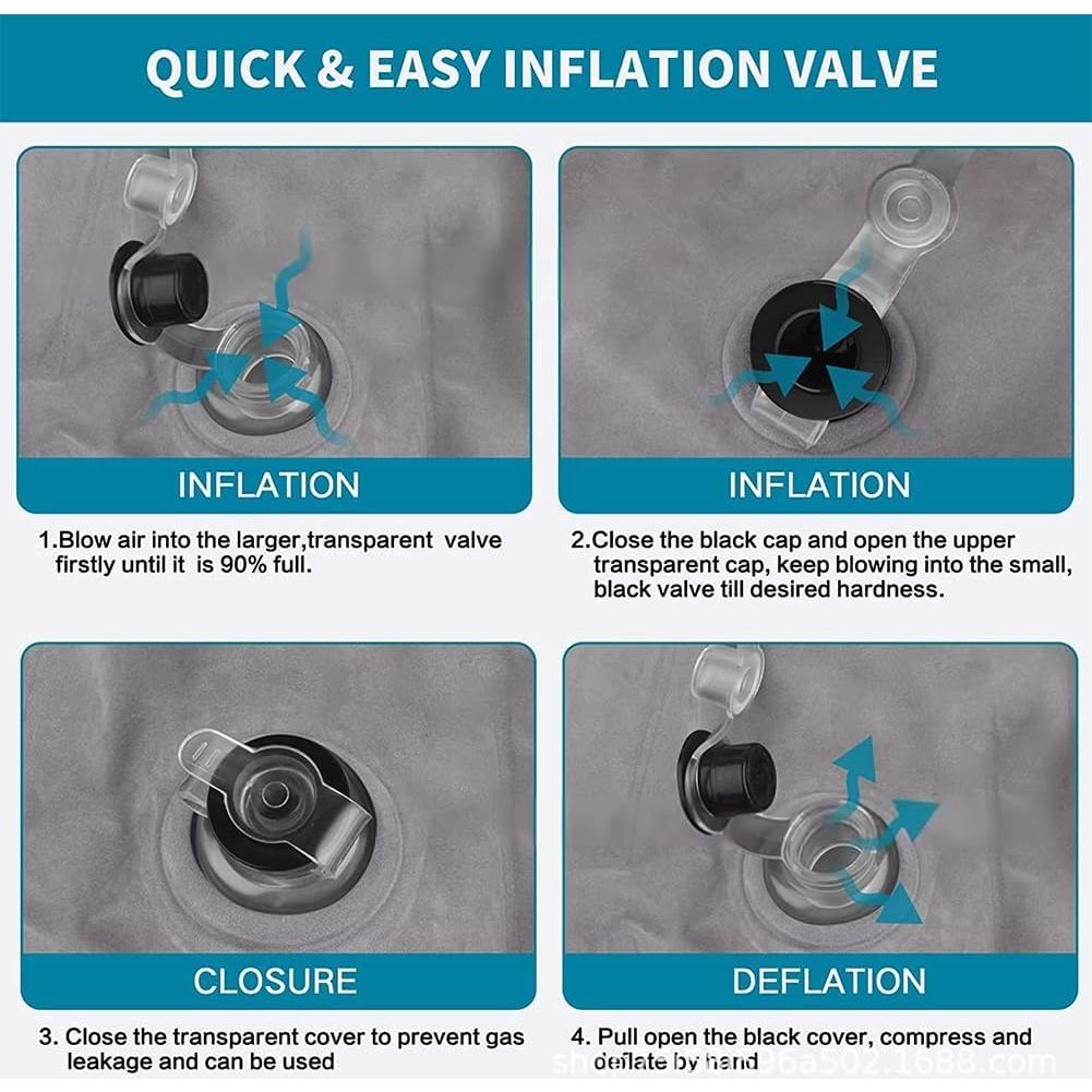 Cojín Inflable Tookie para Elevar Piernas - Gris 63x50x25cm