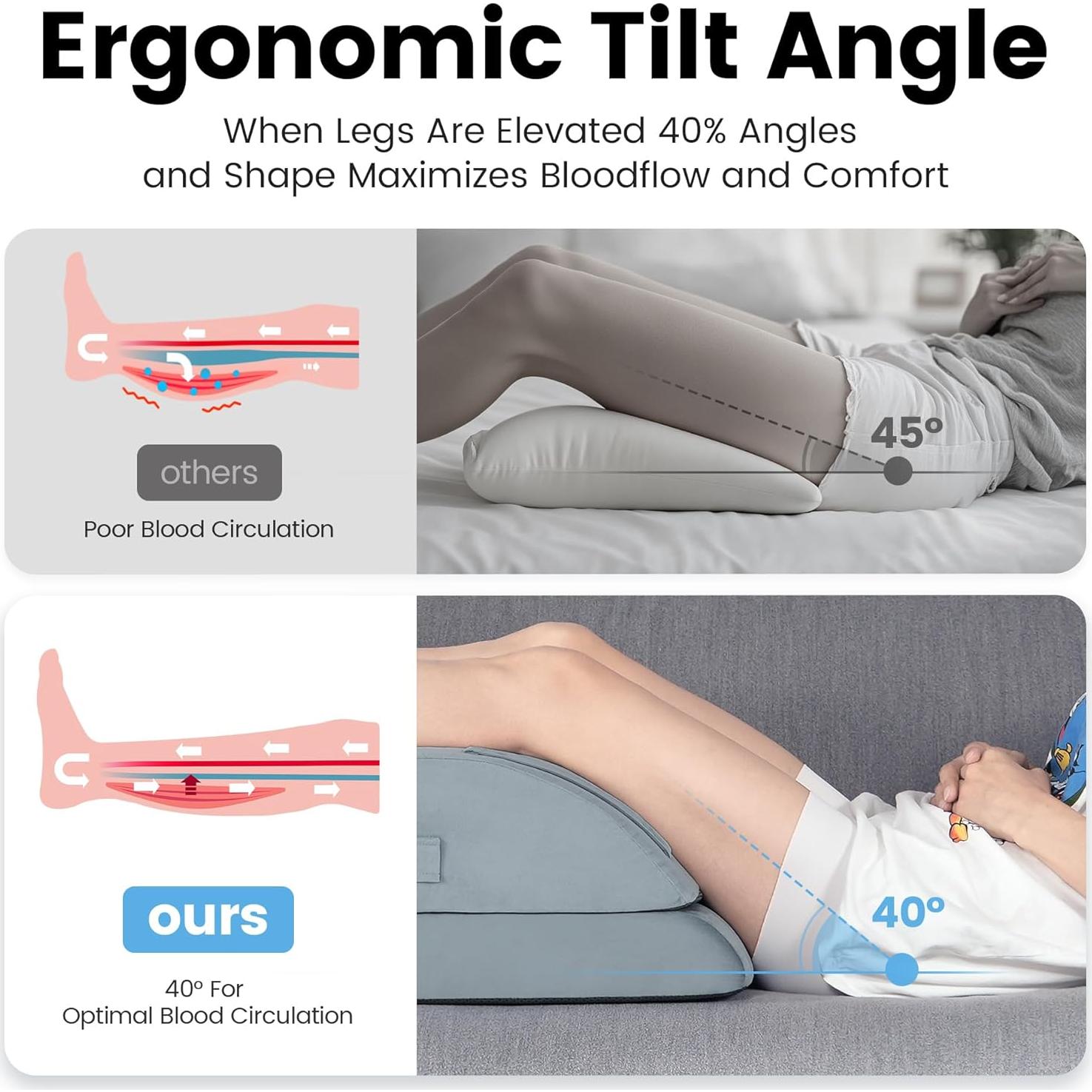 Almohada Elevadora Ajustable OasisSpace para Piernas - Espuma Viscoelástica