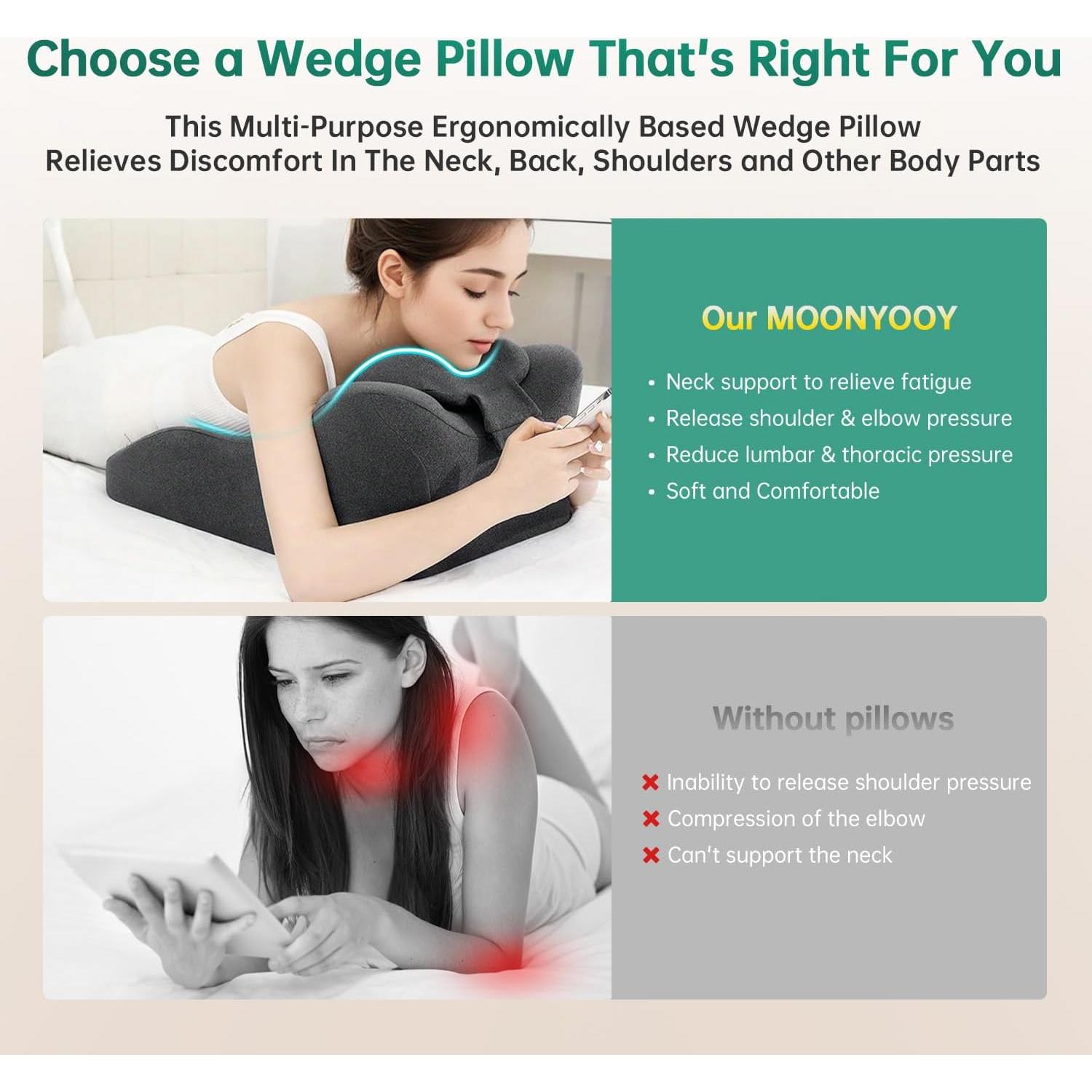 Almohada Ergonómica MOONYOOY A1046 de Espuma Viscoelástica