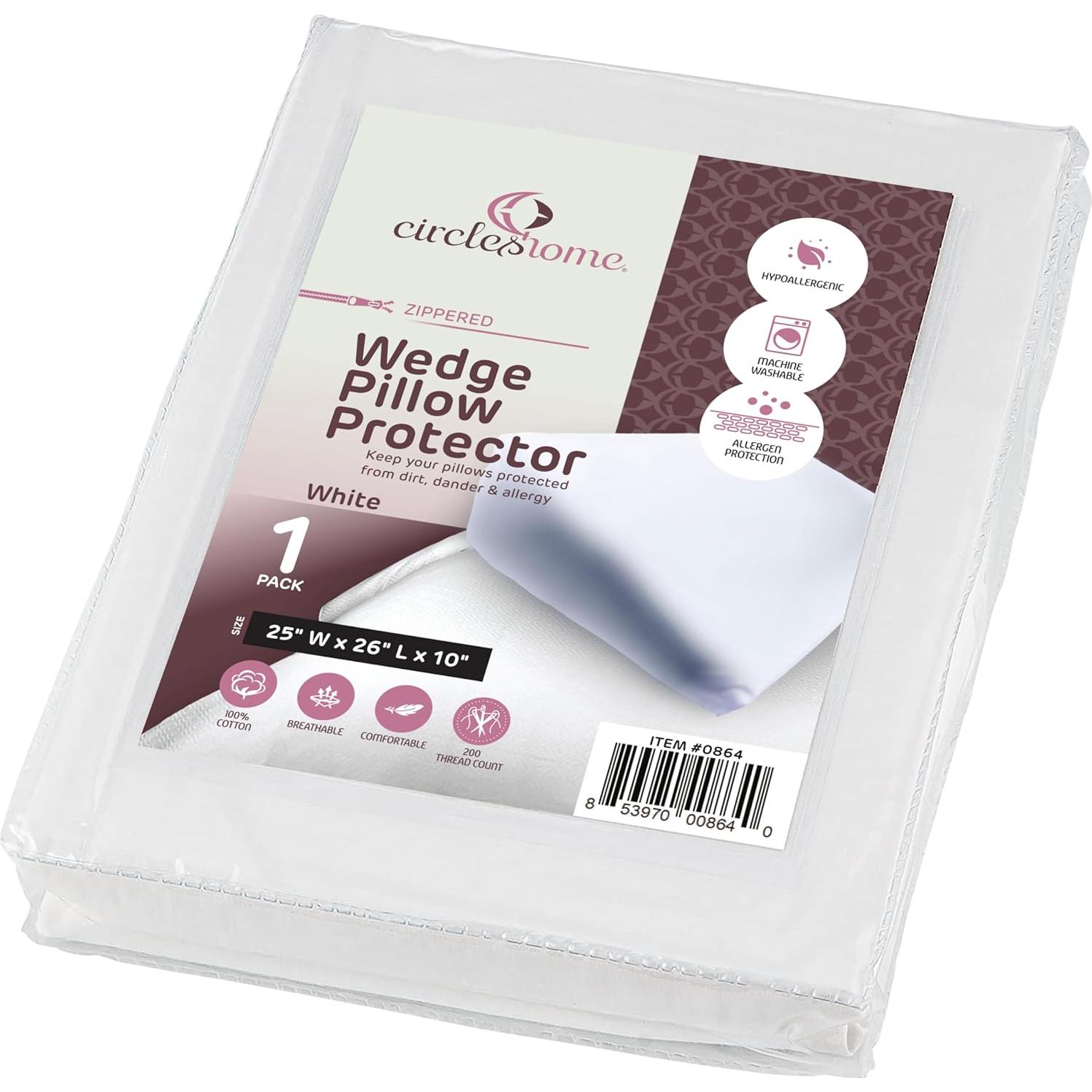 Funda de Almohada en Cuña CirclesHome 100% Algodón 63.5x66 cm