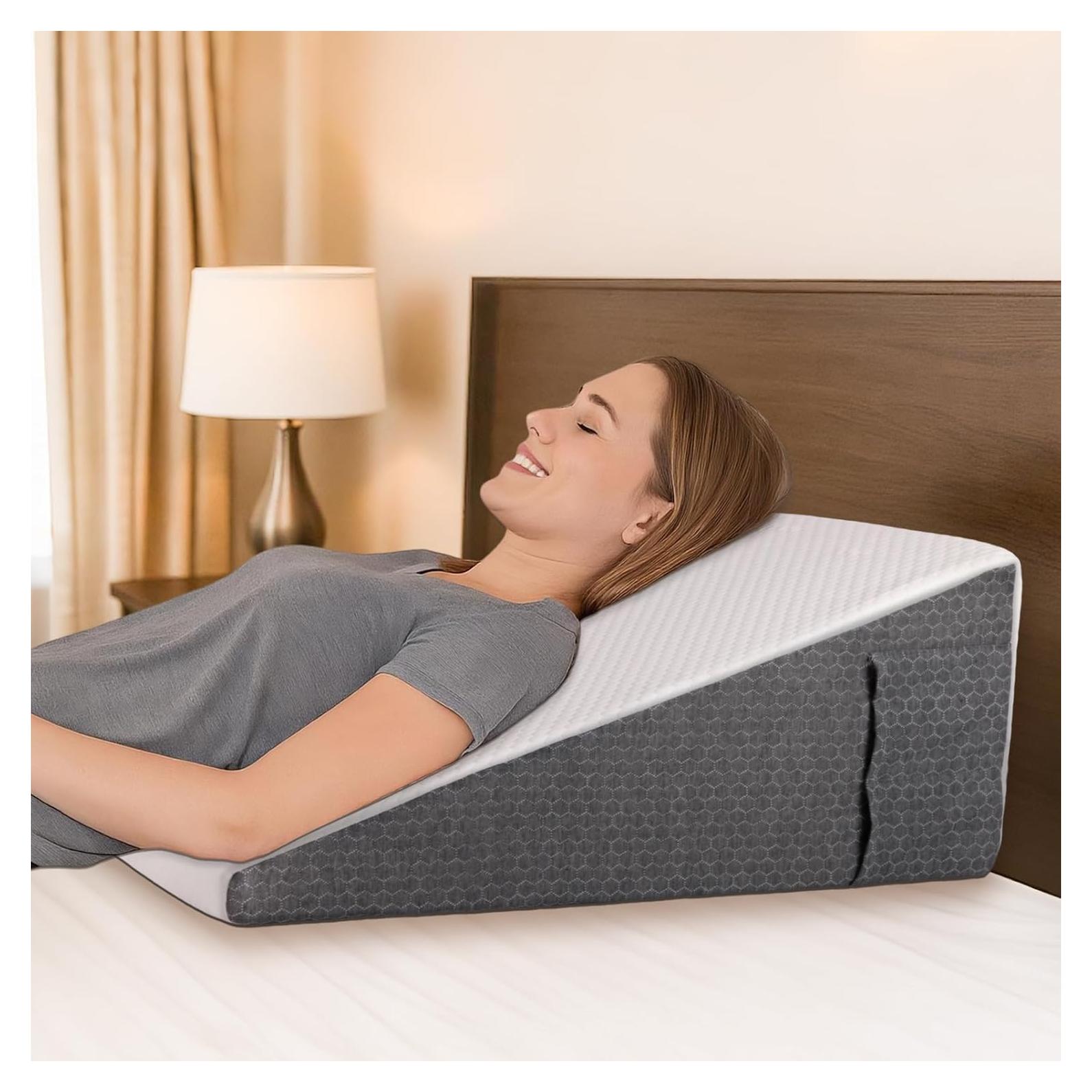 Cojín en cuña TBXONMOW para apnea y reflujo - 60.96x60.96x20.32 cm