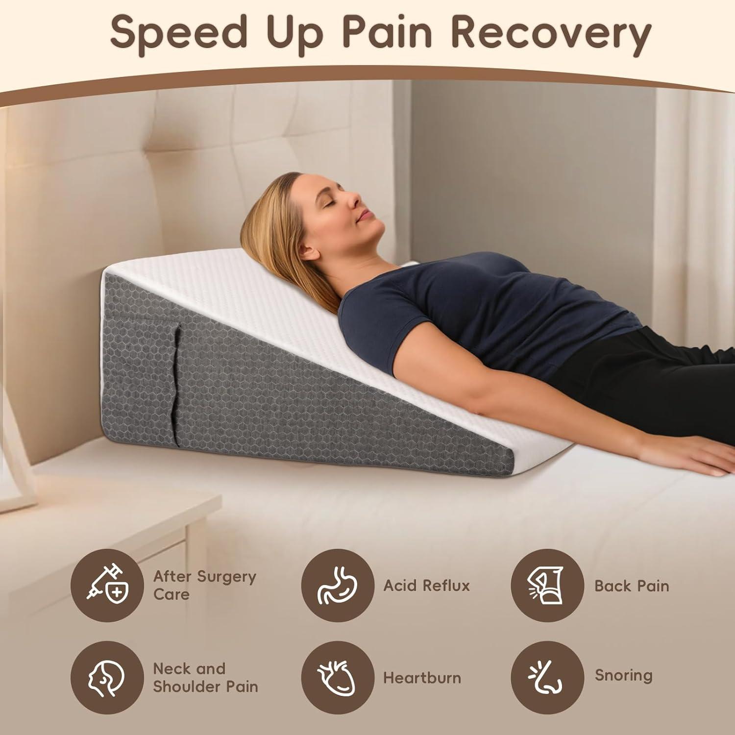 Cojín en cuña TBXONMOW para apnea y reflujo - 60.96x60.96x20.32 cm