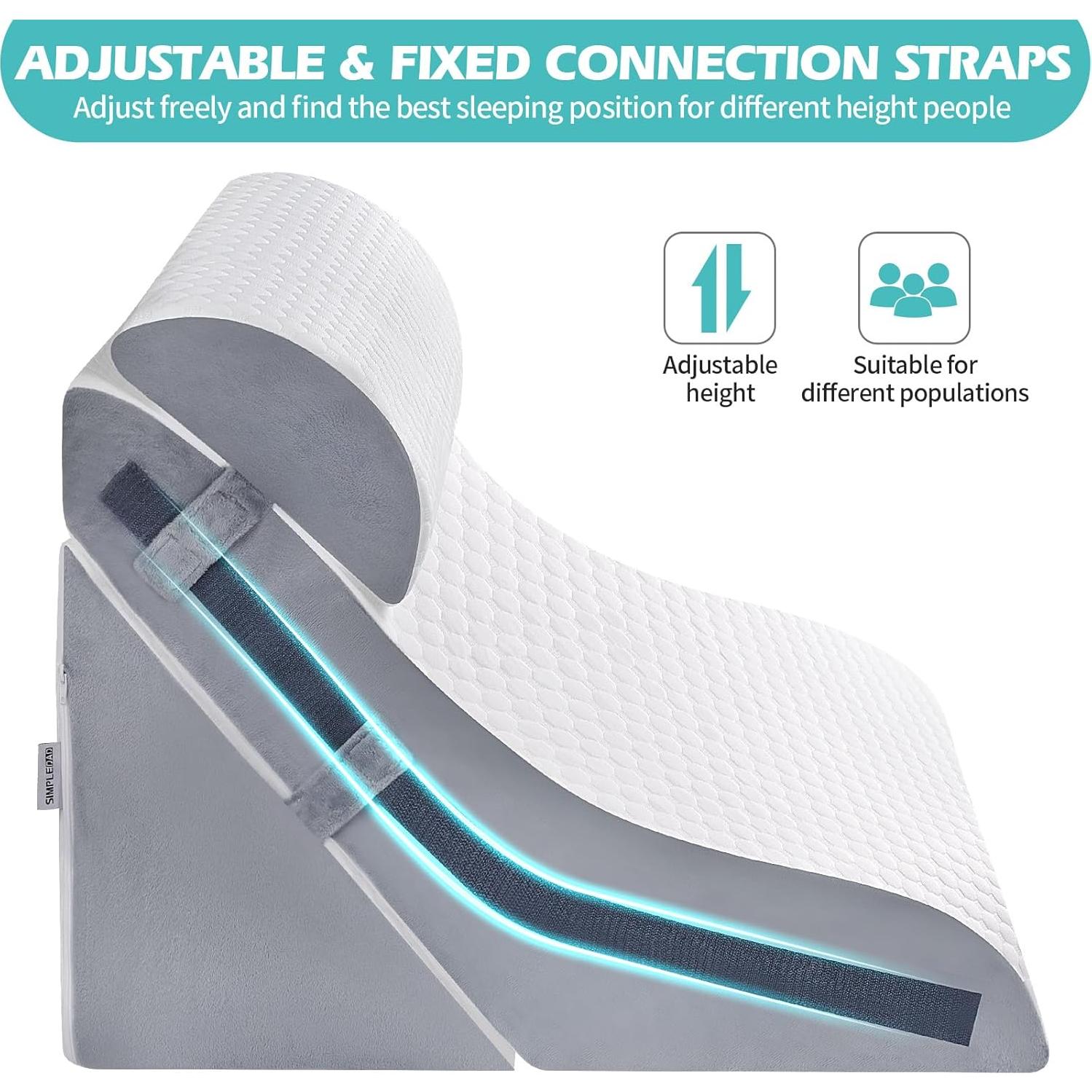 Cojín en cuña ortopédico Simpledad 3 en 1 ajustable 60 cm