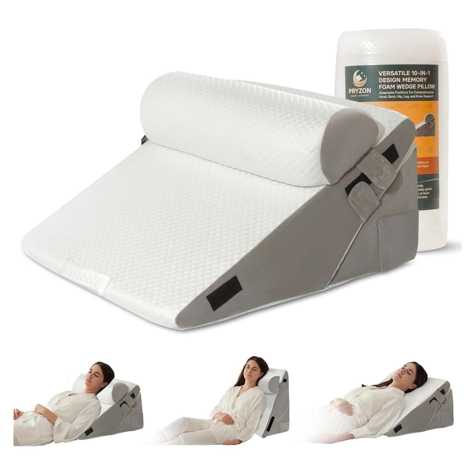 Almohada en Cuña Ajustable PRYZON WPG001 3 Piezas para Reflujo