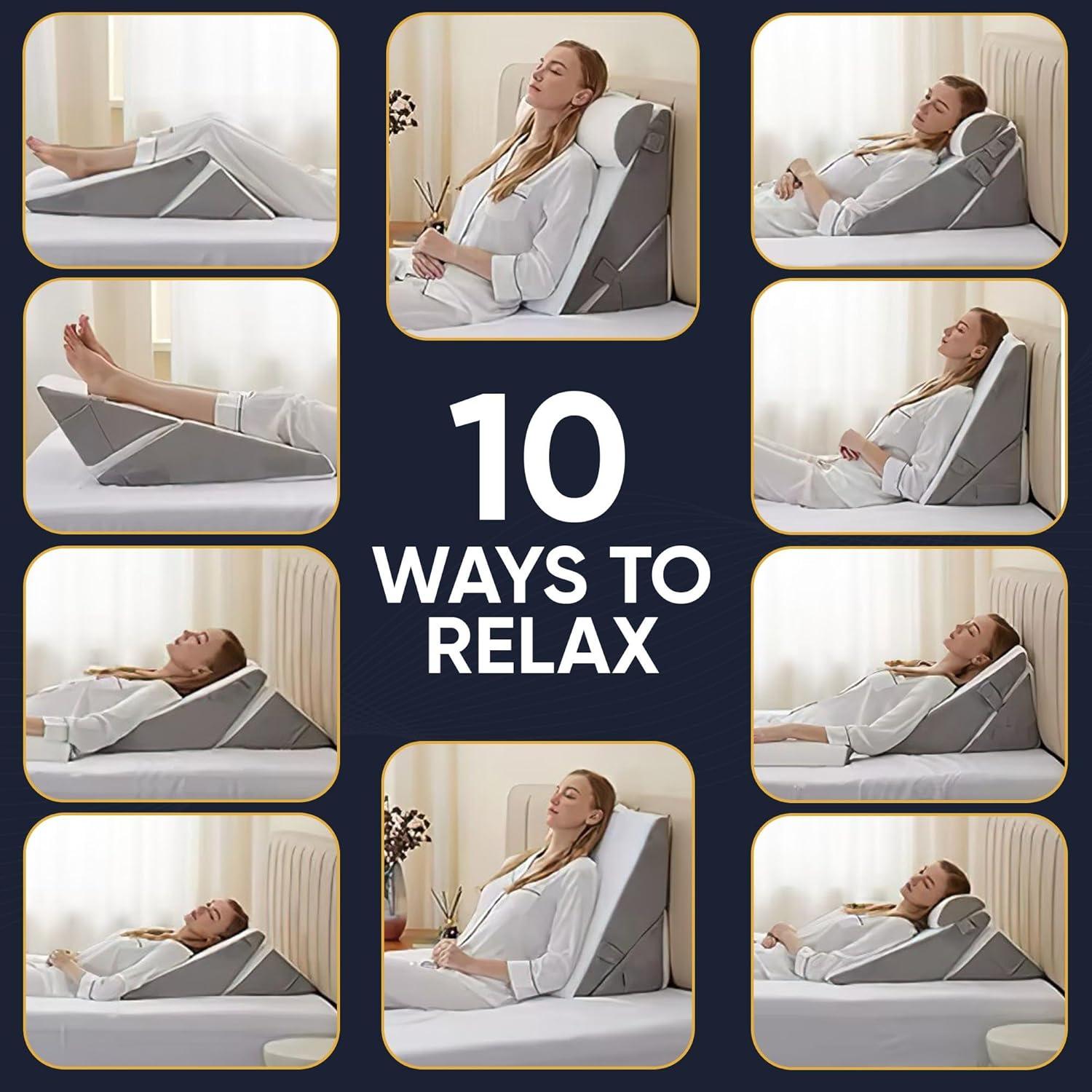 Almohada en Cuña Ajustable PRYZON WPG001 3 Piezas para Reflujo