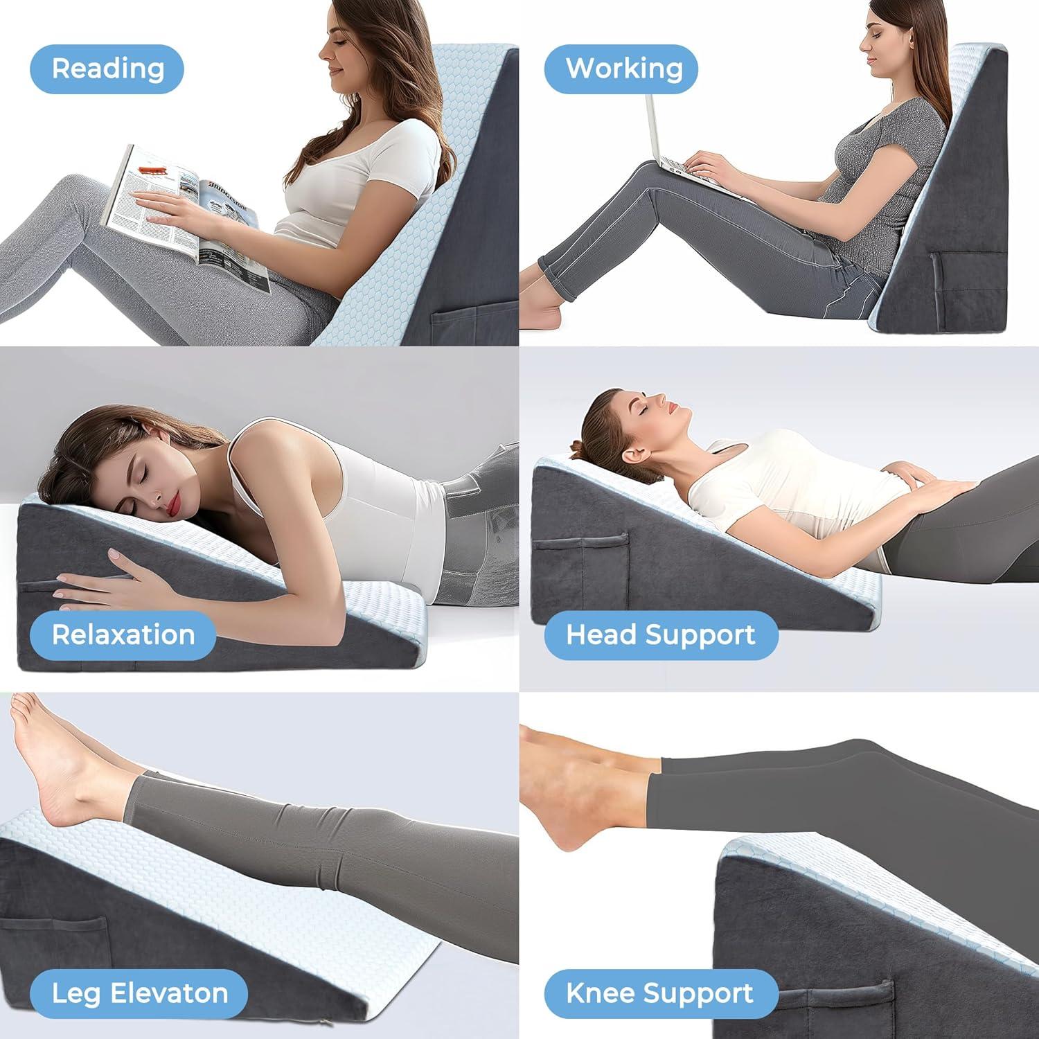 Almohada en Cuña Puredown 61x61x30.5cm para Reflujo y Soporte