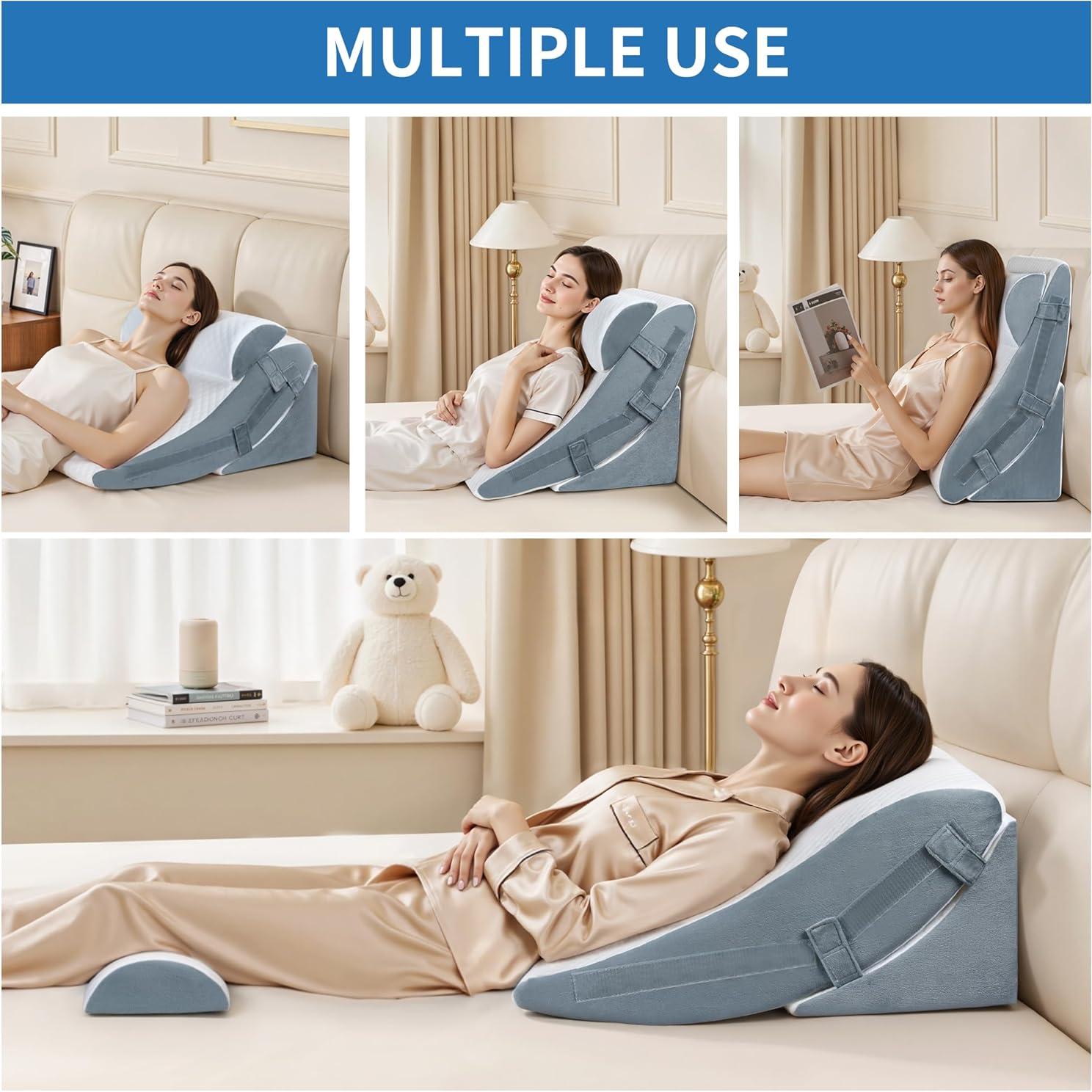 Almohada en Cuña Ortopédica VRSHOAT Ajustable para Dormir