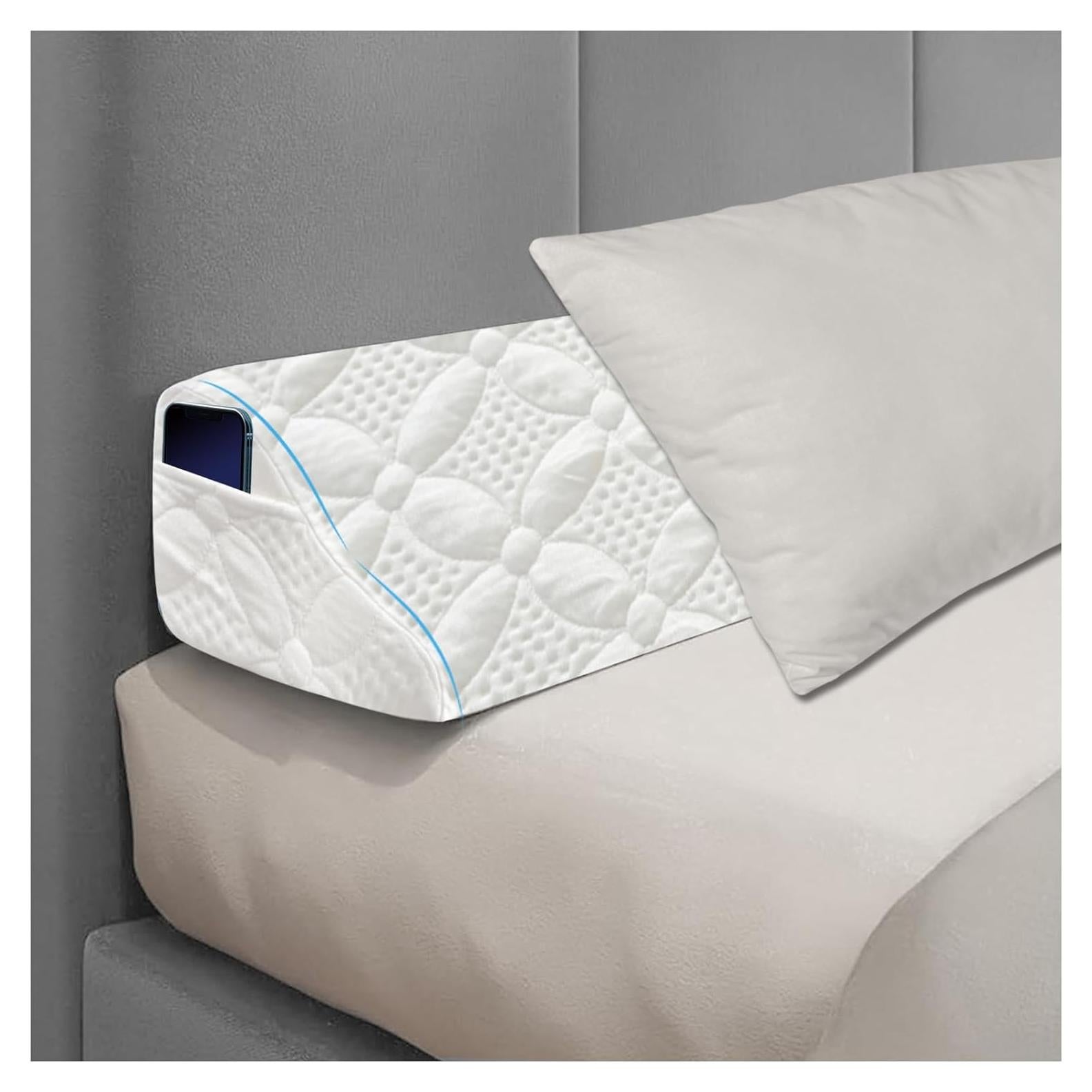 Cojín en cuña Asatdd para cama King, espuma viscoelástica 193x25.4 cm