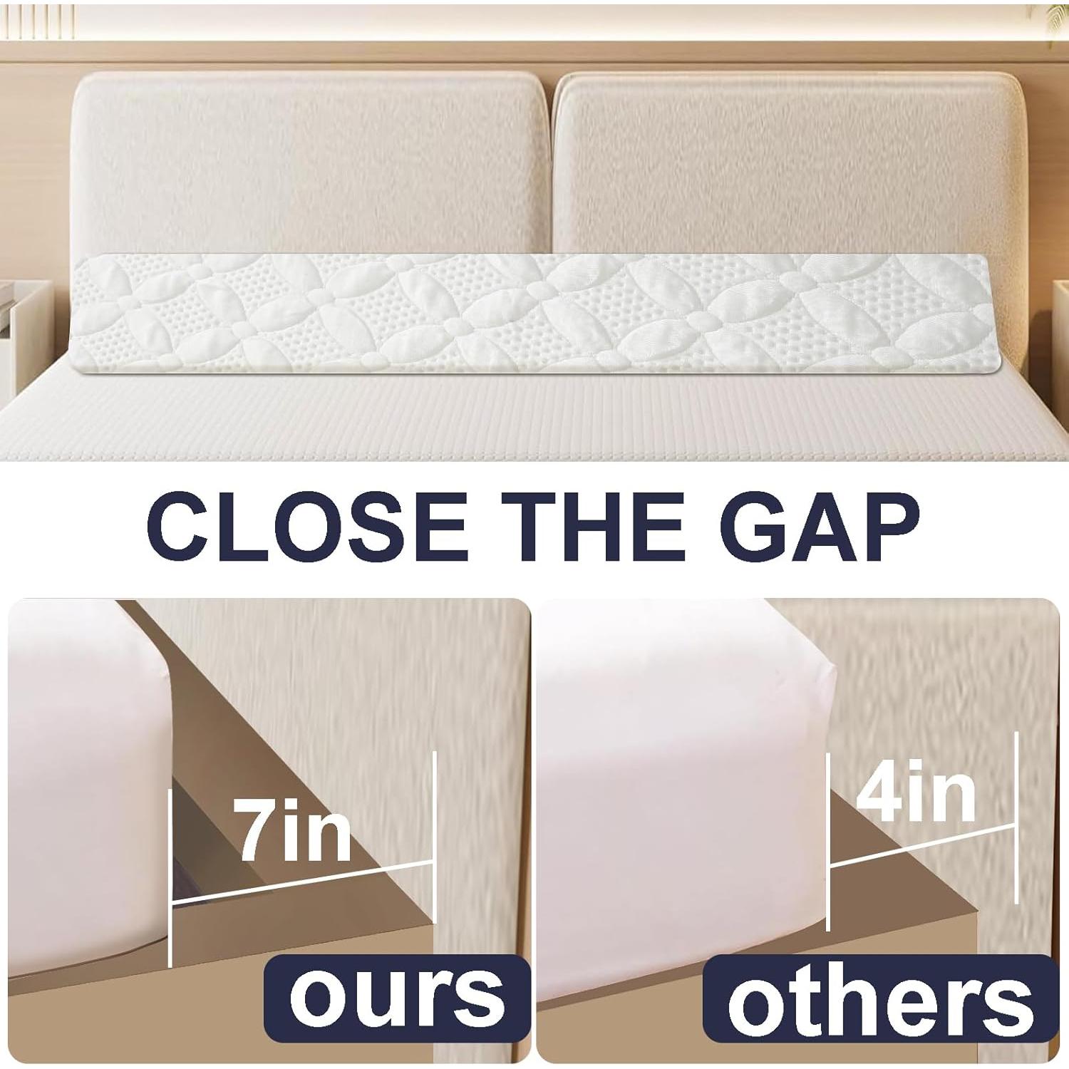 Cojín en cuña Asatdd para cama King, espuma viscoelástica 193x25.4 cm