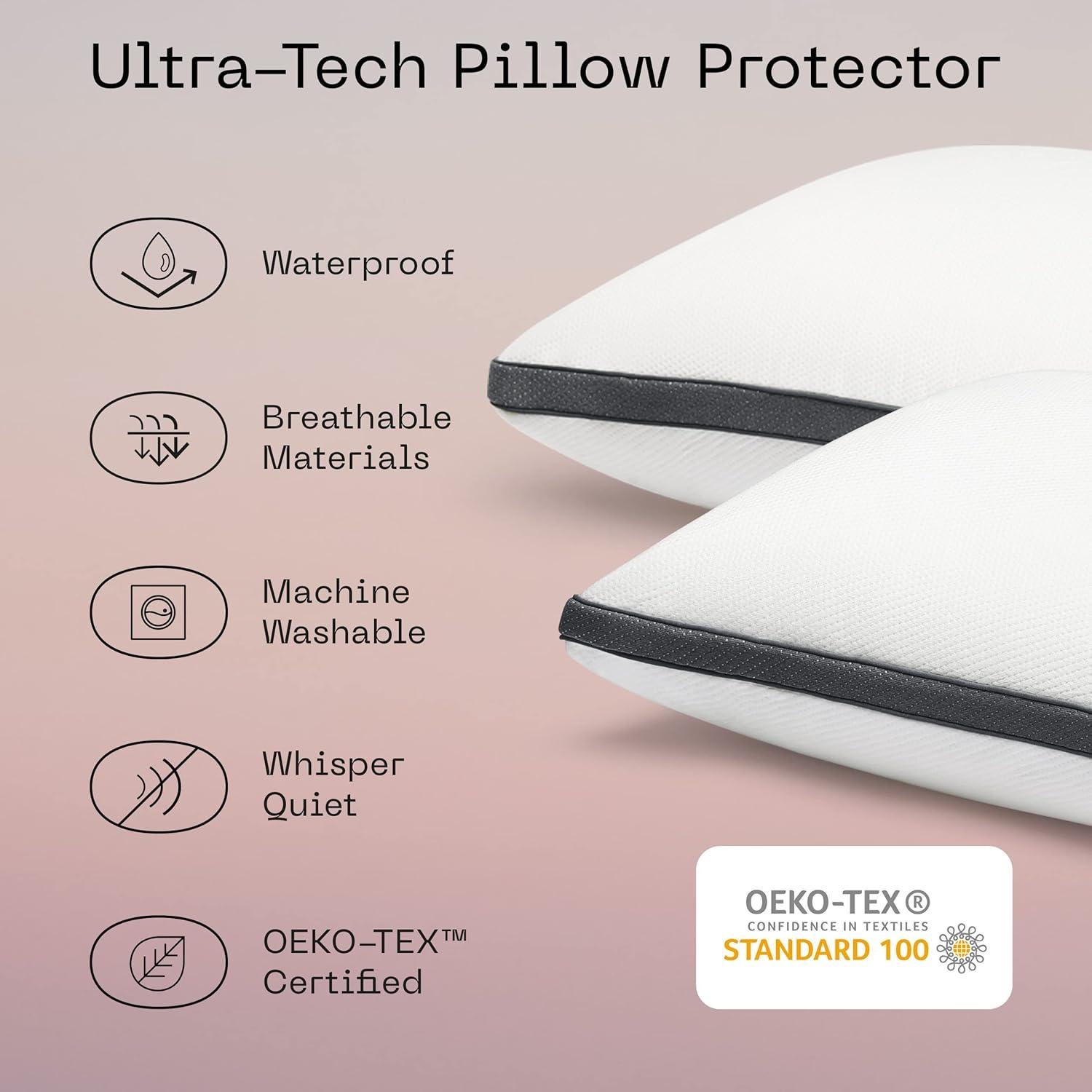 Almohada Coop Home Goods Eden Queen + Protector Microfibra
