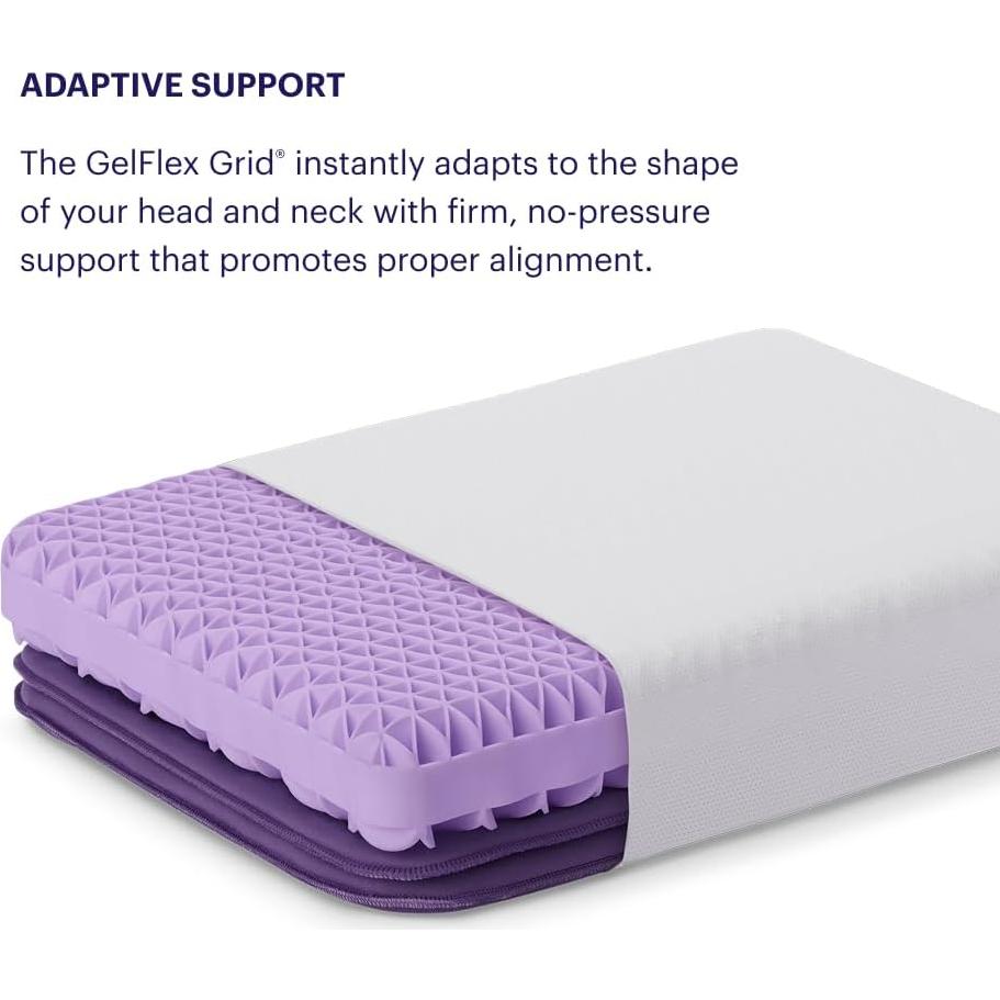 Almohada Púrpura Estándar Ergonómica con GelFlex Grid