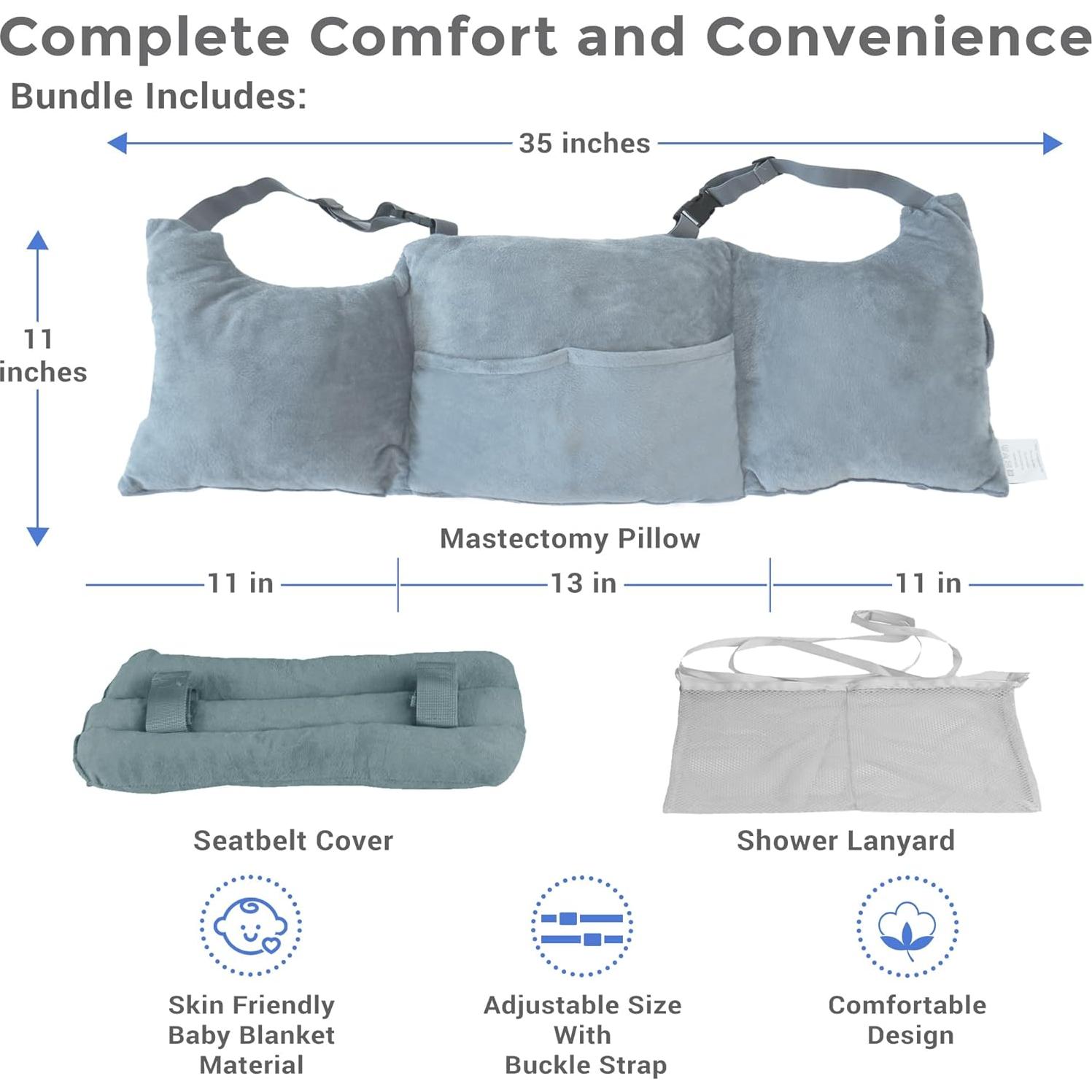 Almohada de Mastectomía Zomaple B1MSPS - Suave y Ajustable