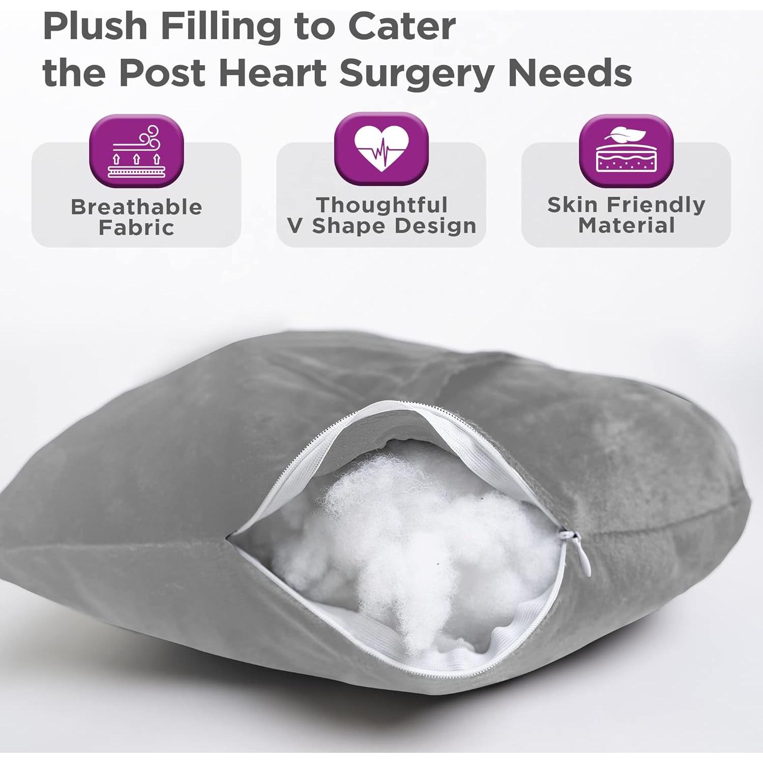 Almohada en forma de corazón Zomaple para recuperación postquirúrgica
