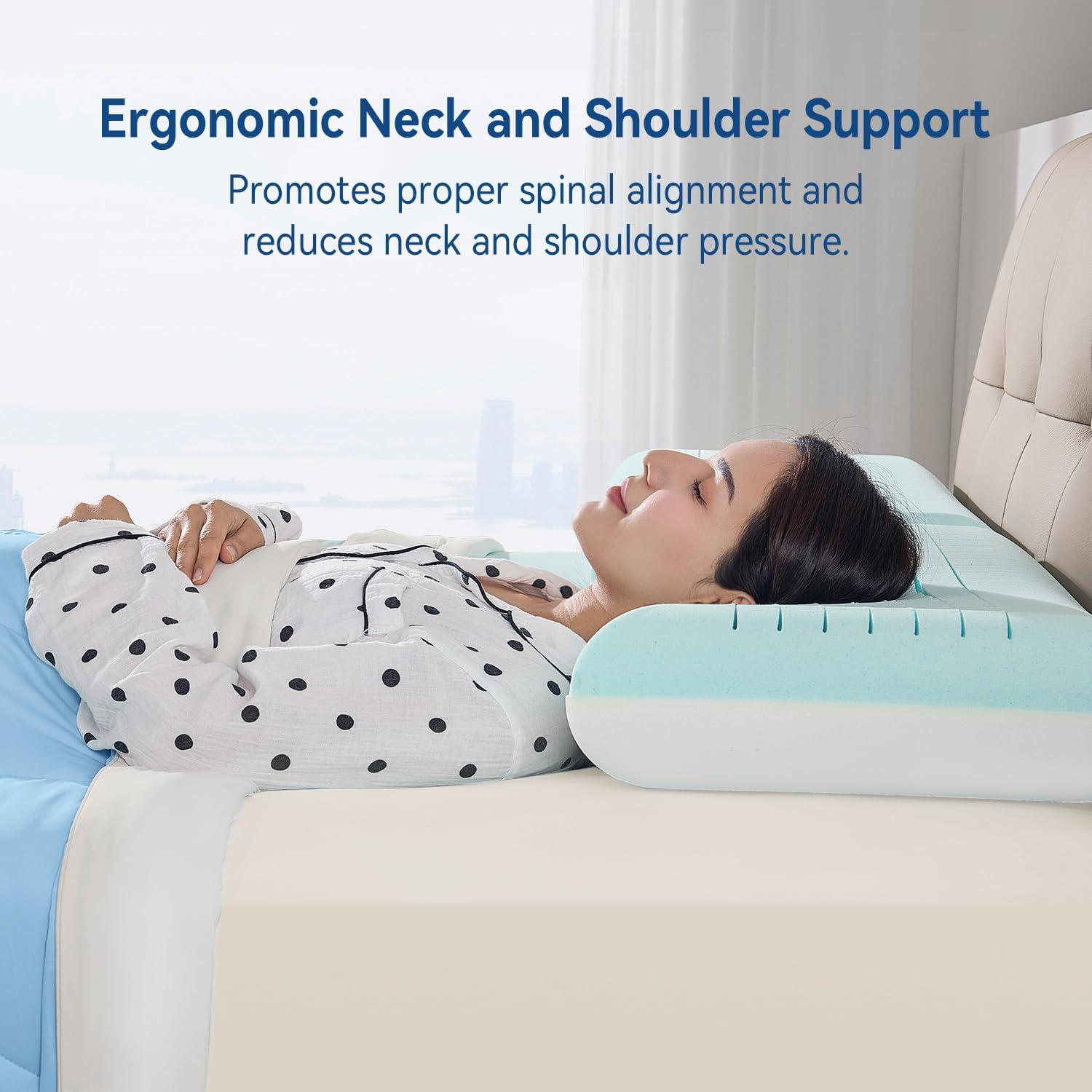 Almohada Refrigerante Bedtter BD de Espuma Viscoelástica 63.5x38.1cm