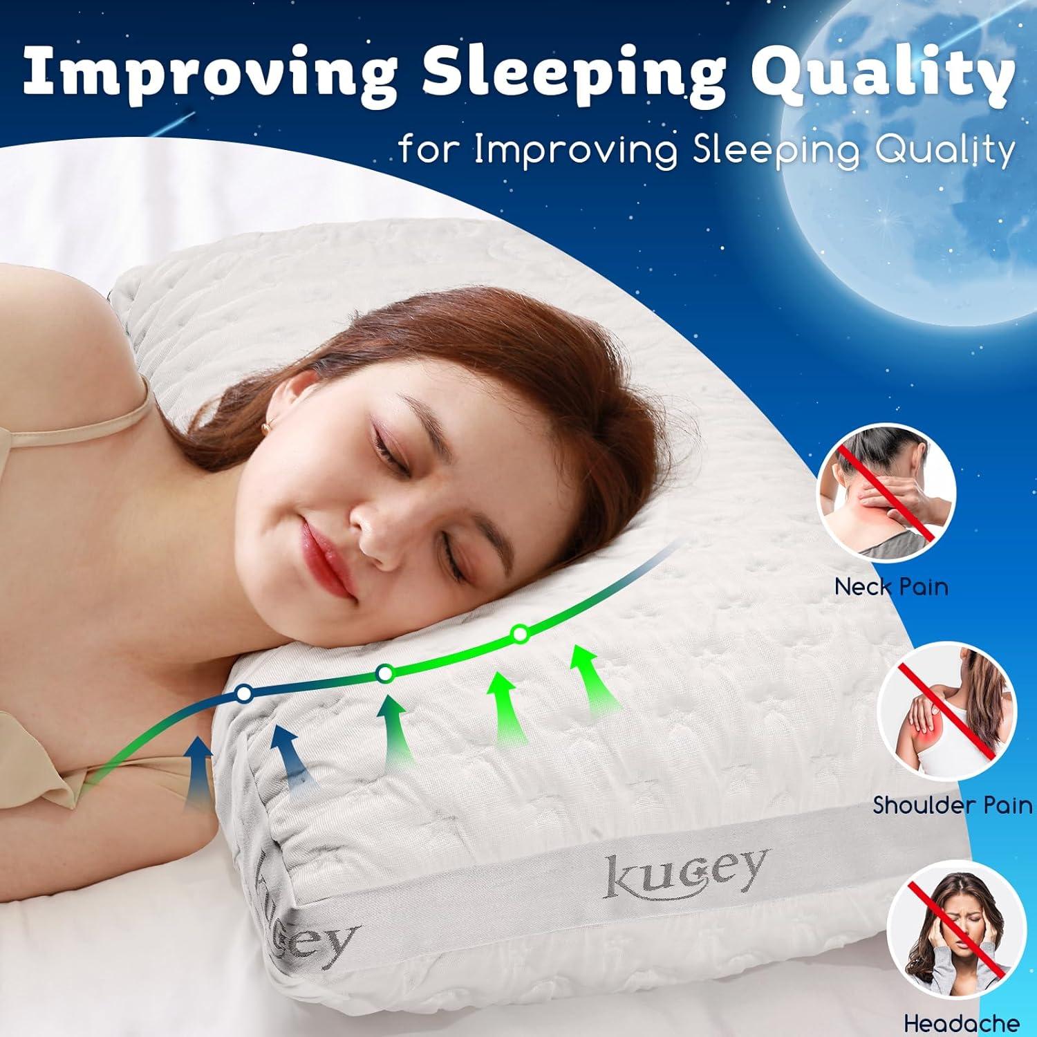 Almohada ajustable Kucey Queen 2 unidades espuma viscoelástica