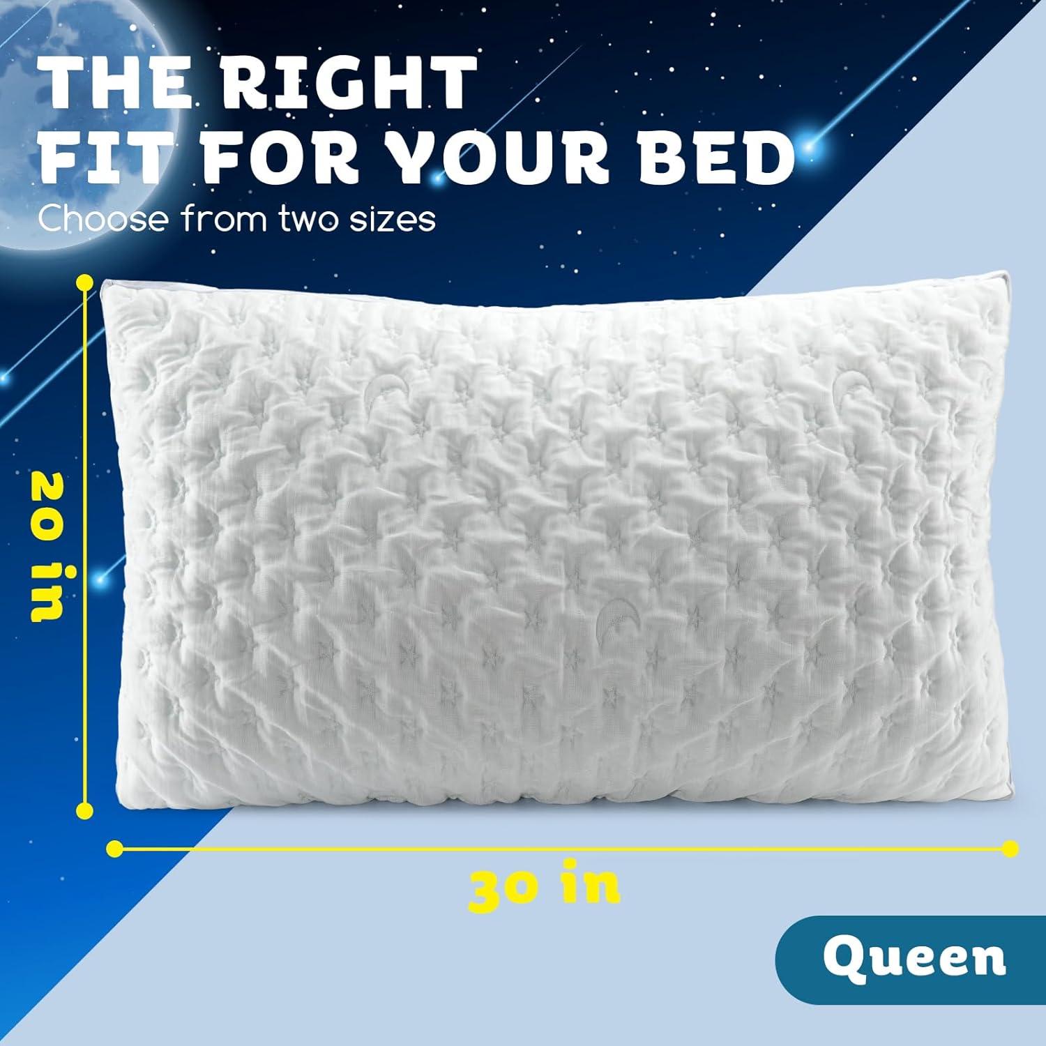 Almohada ajustable Kucey Queen 2 unidades espuma viscoelástica