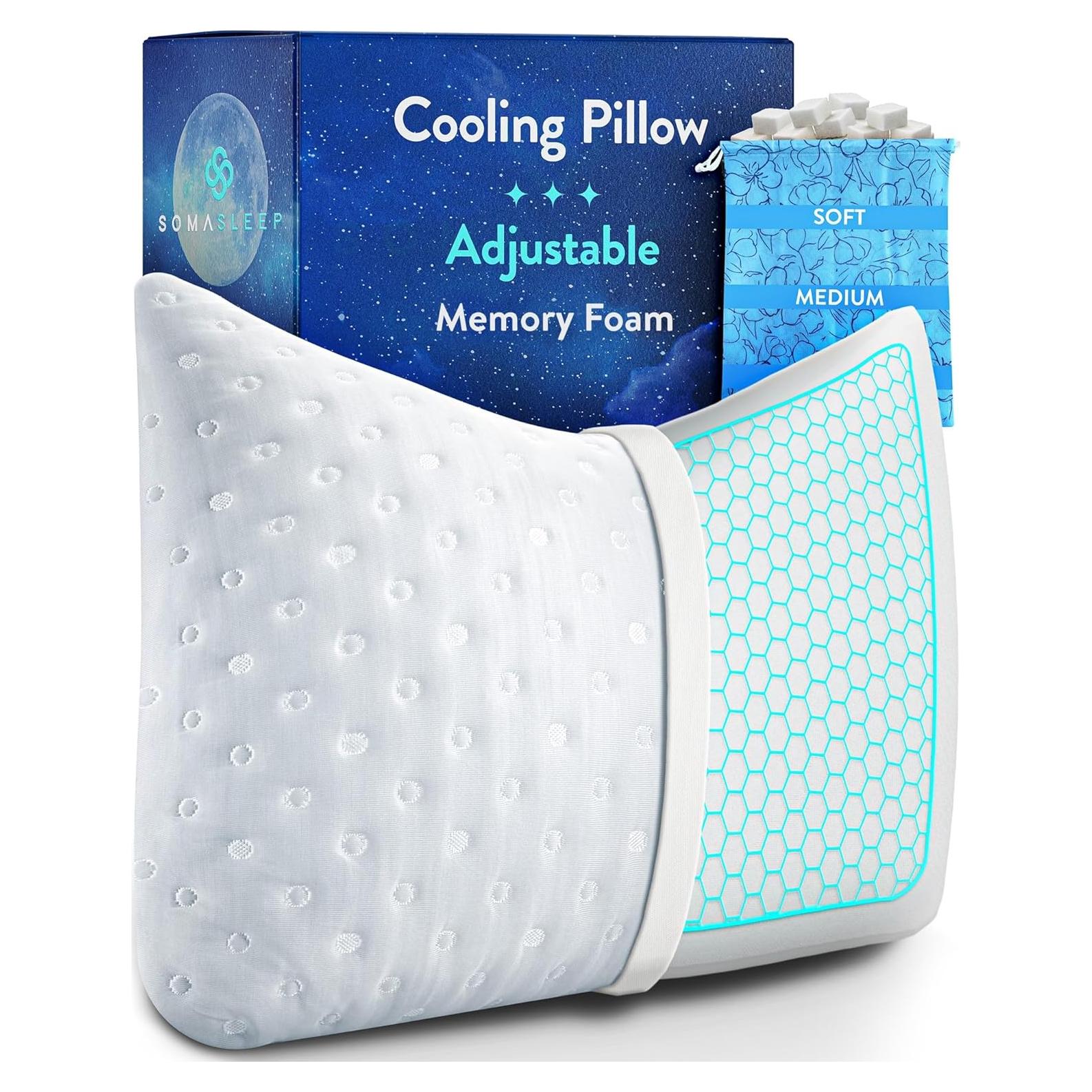 Almohada Curvada SelectSoma de Espuma con Memoria Reina Blanca