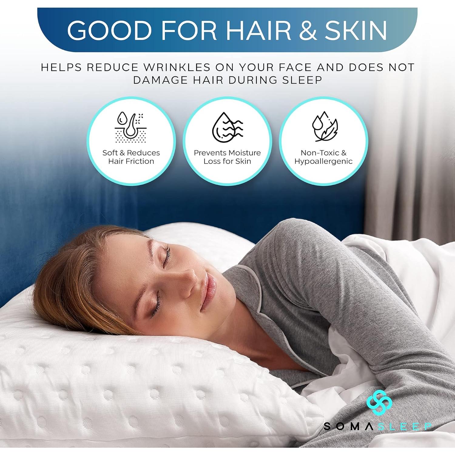 Almohada Curvada SelectSoma de Espuma con Memoria Reina Blanca