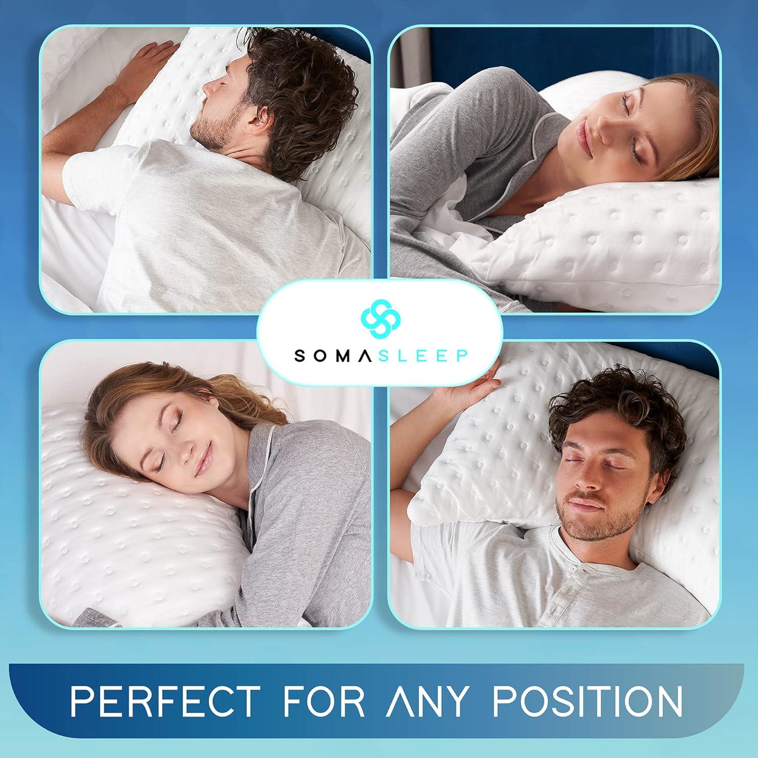 Almohada Curvada SelectSoma de Espuma con Memoria Reina Blanca