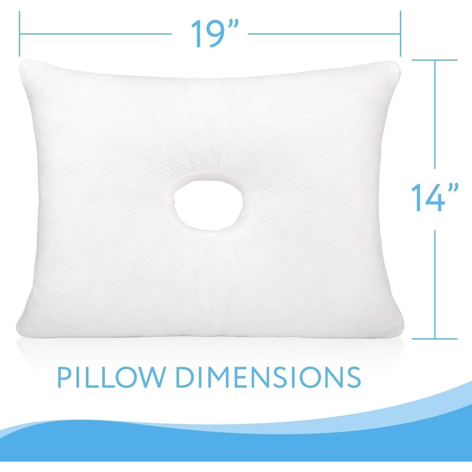 Almohada Viscoelástica para Oreja Impresa 35.5x48.3cm 2 Fundas