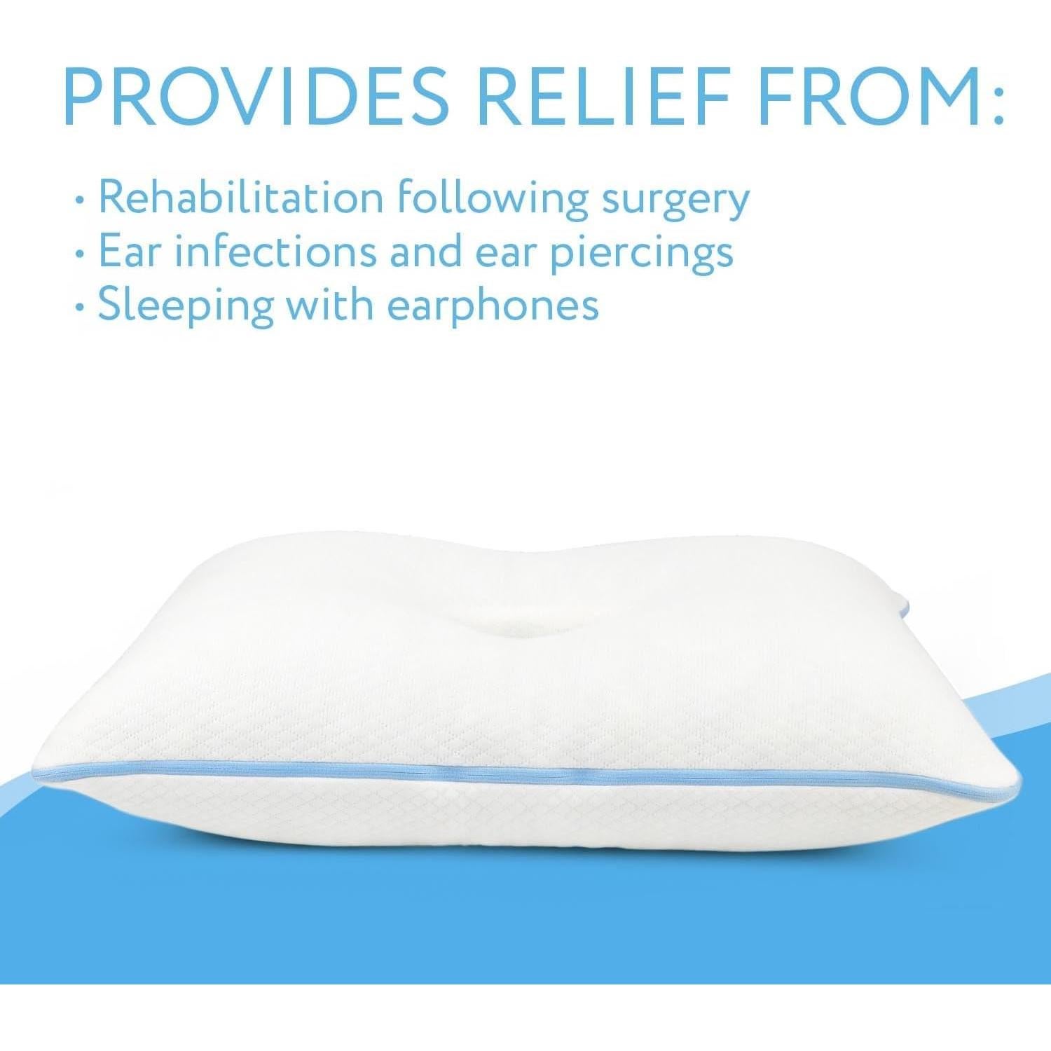 Almohada Viscoelástica para Oreja Impresa 35.5x48.3cm 2 Fundas