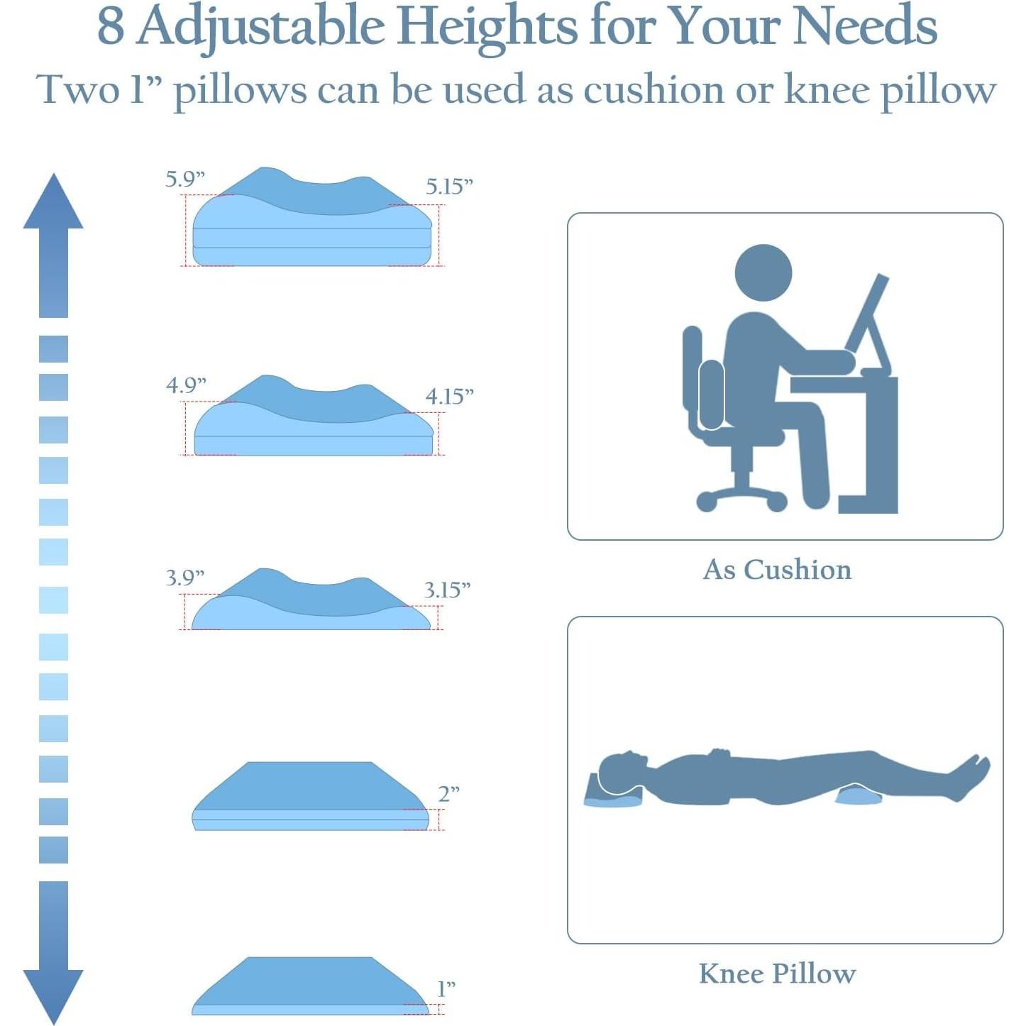 Almohada Cervical Ajustable Luxe Linen Tencel 35.56x60.33cm