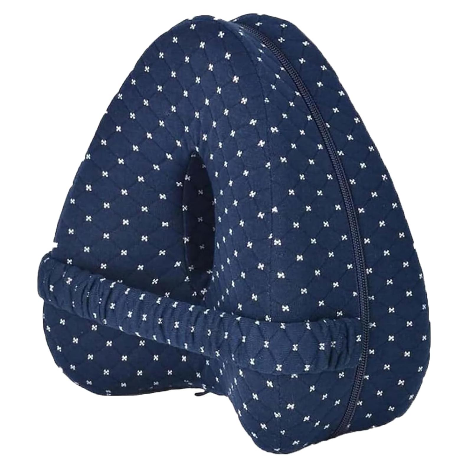 Cojín de Alineación para Dormir de Lado Genérico Azul Cuadrícula