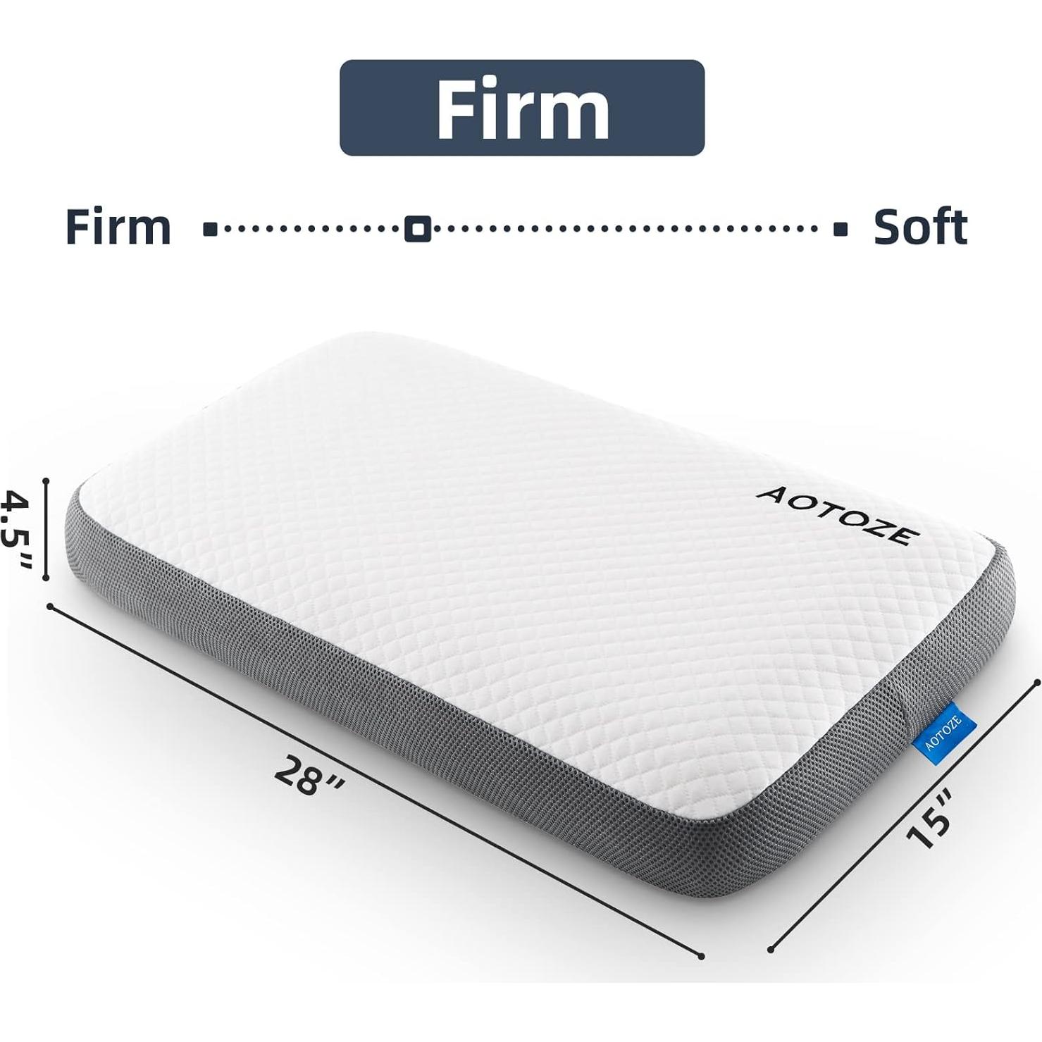 Almohada de Espuma de Memoria AOTOZE 71x38cm Lavable Transpirable