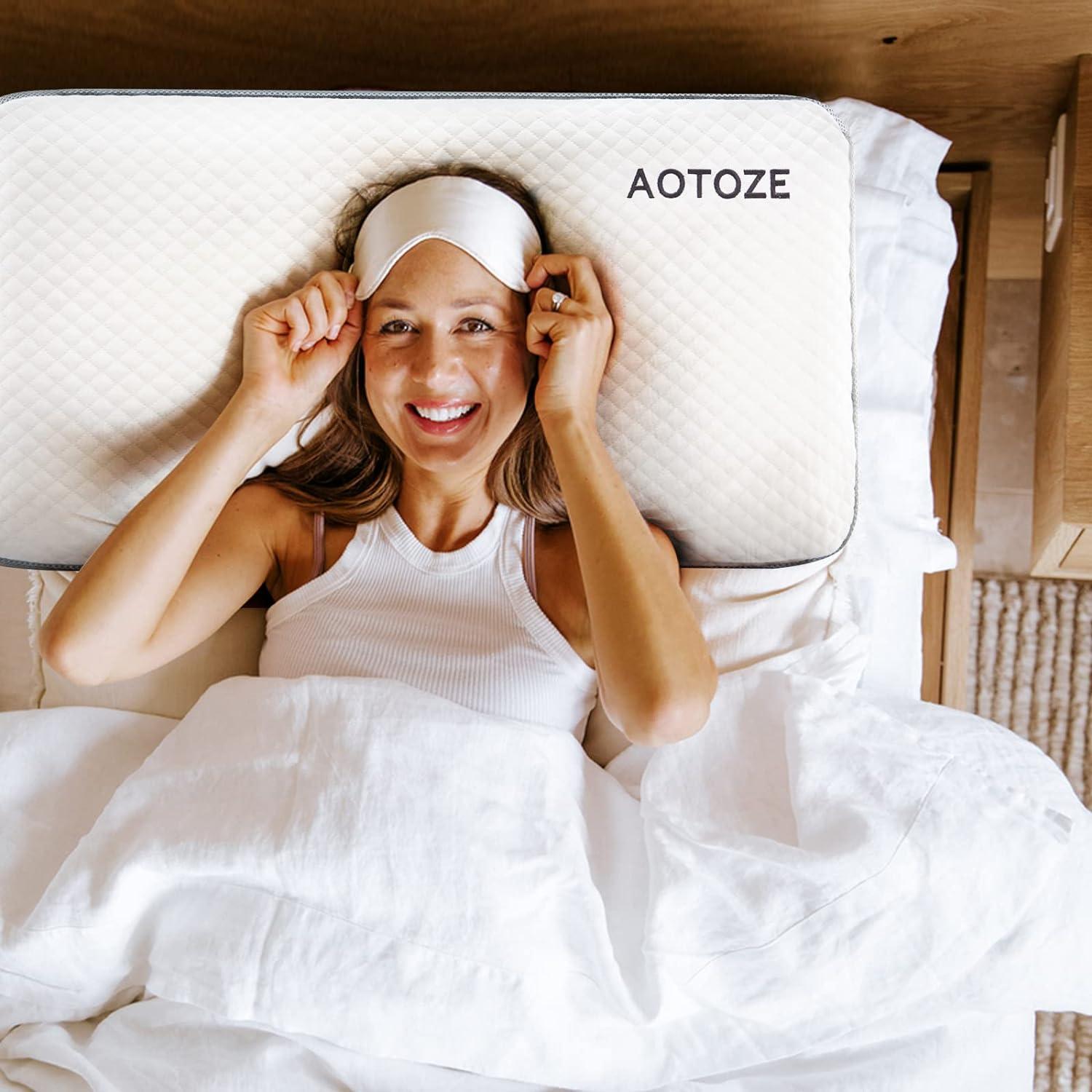 Almohada de Espuma de Memoria AOTOZE 71x38cm Lavable Transpirable