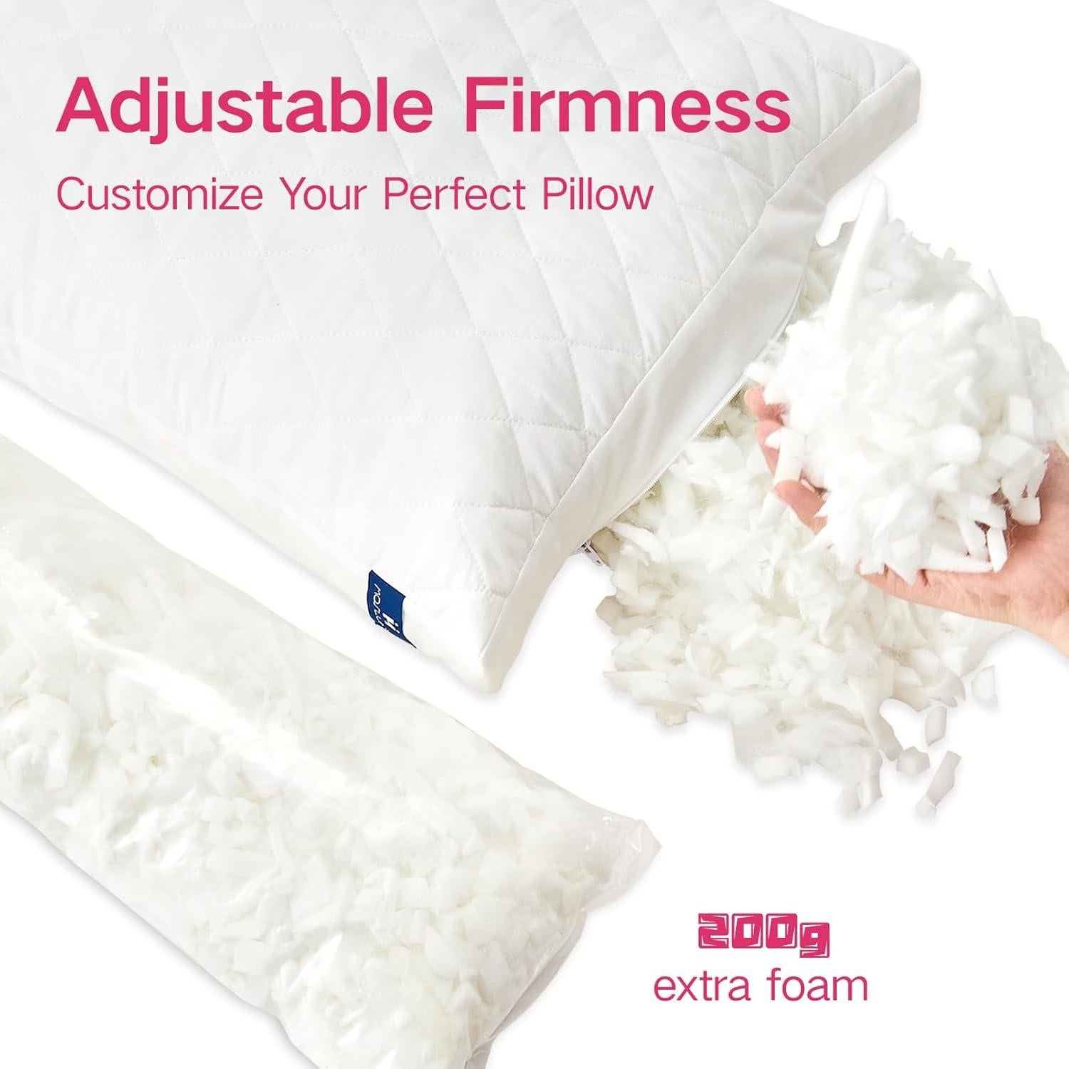 Juego de 2 Almohadas Mosluna Espuma Viscoelástica Queen 50.8x76.2cm