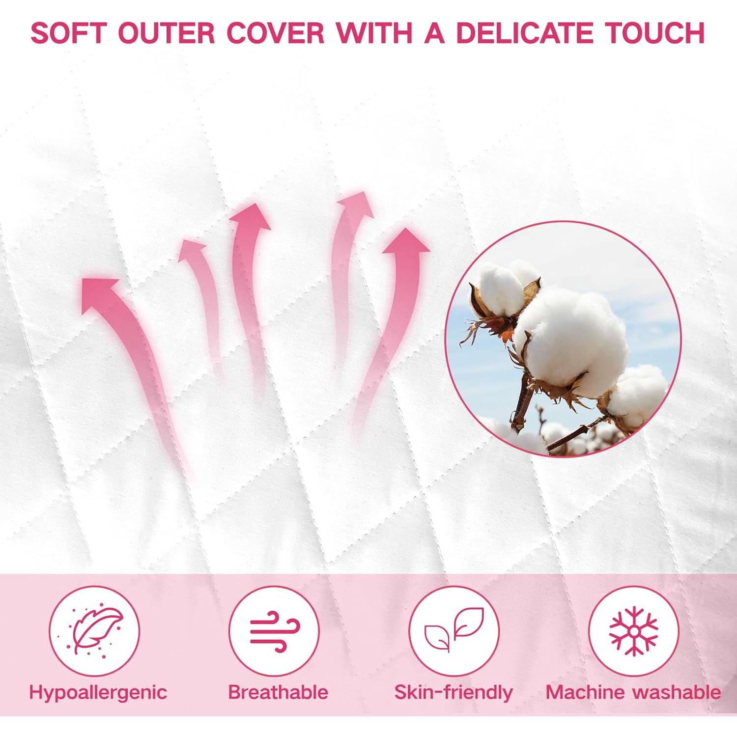 Juego de 2 Almohadas Mosluna Espuma Viscoelástica Queen 50.8x76.2cm