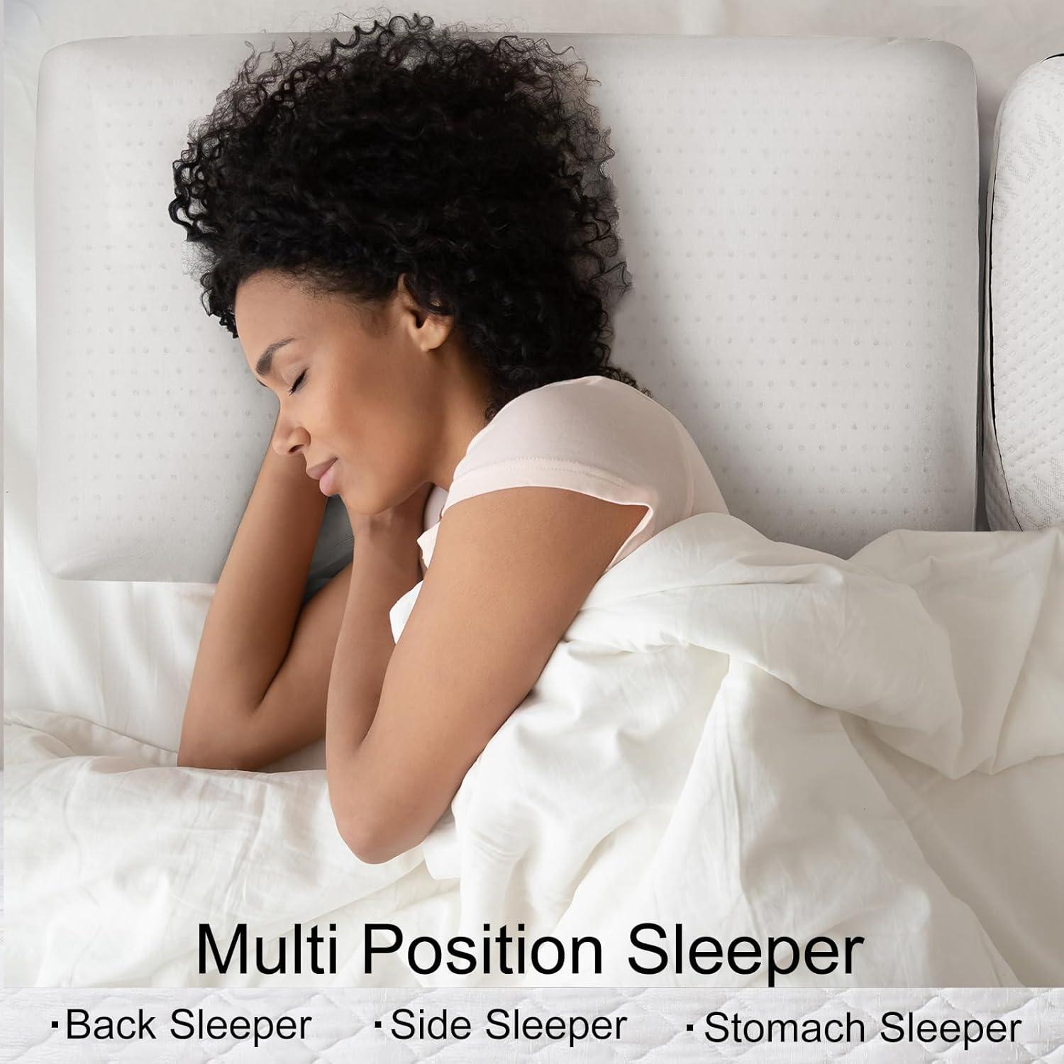 Almohada de Láttex Talalay ECQOLRA Estándar 60x40 cm Soporte Medio