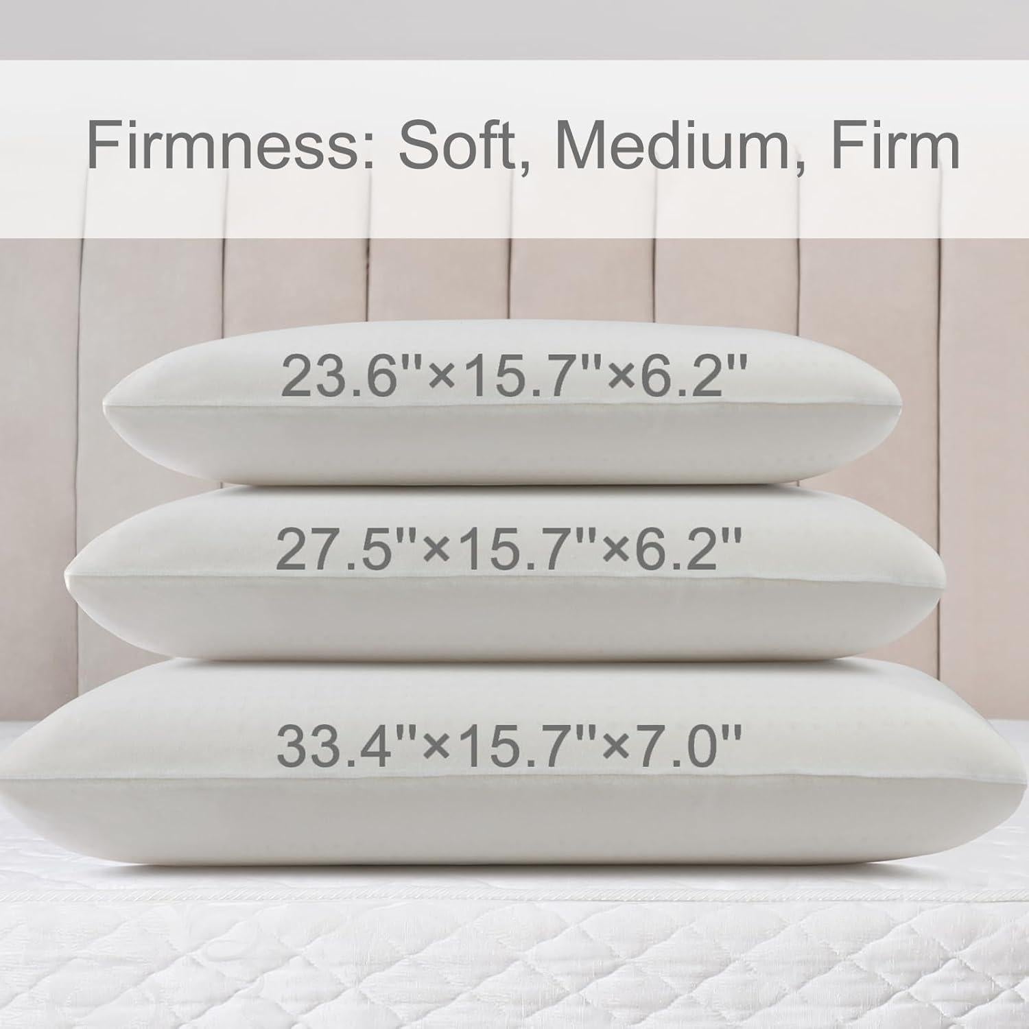 Almohada de Láttex Talalay ECQOLRA Estándar 60x40 cm Soporte Medio