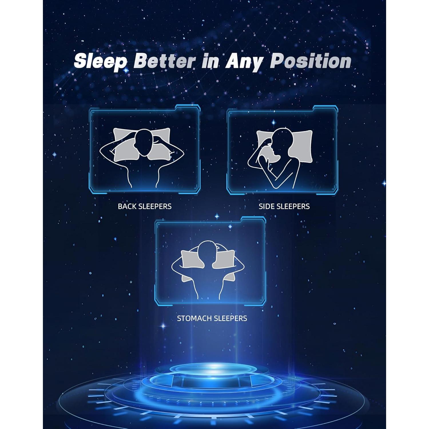 Almohada Ergonómica de Espuma con Memoria MENDALE Queen