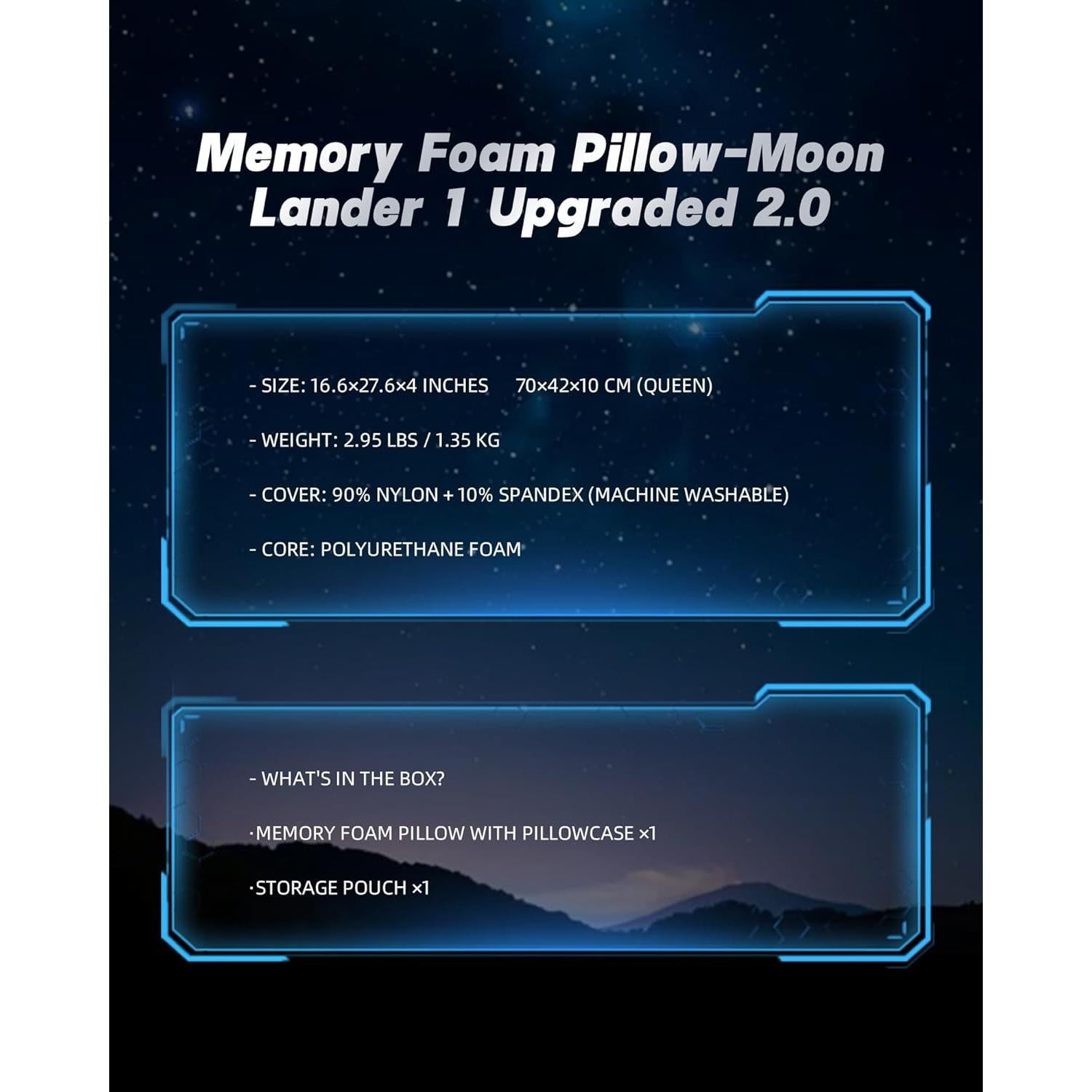 Almohada Ergonómica de Espuma con Memoria MENDALE Queen