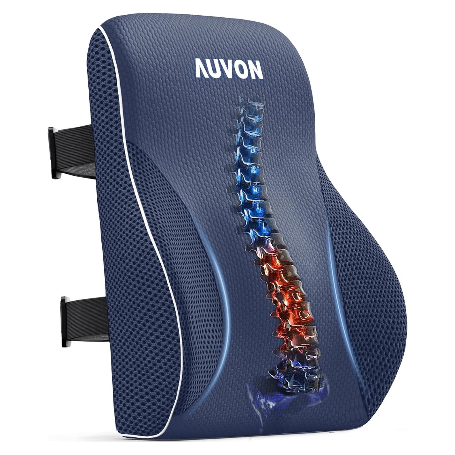 Almohada Lumbar AUVON Espuma de Memoria Ajustable Azul