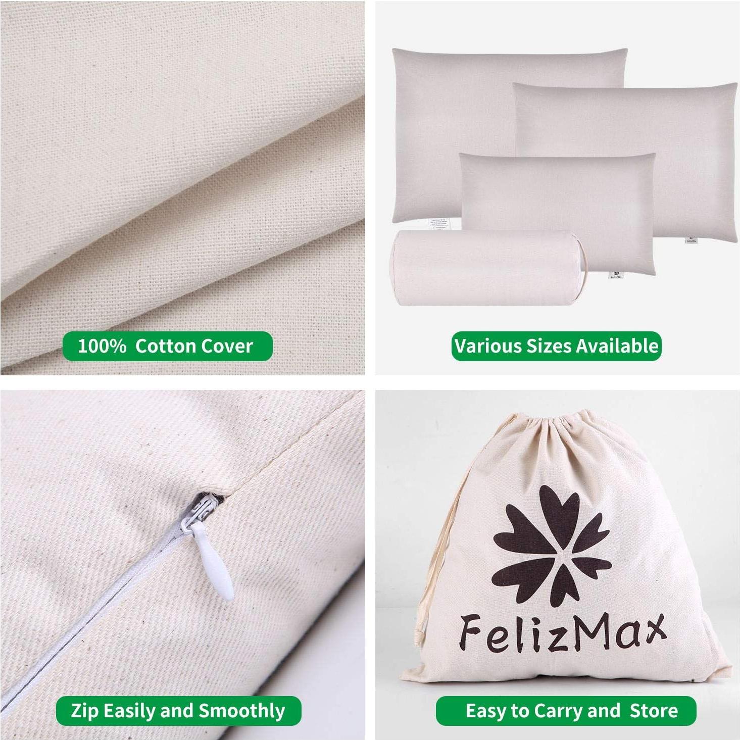 Almohada de Trigo Sarraceno Orgánica FelizMax - Tamaño de Viaje 38x23 cm