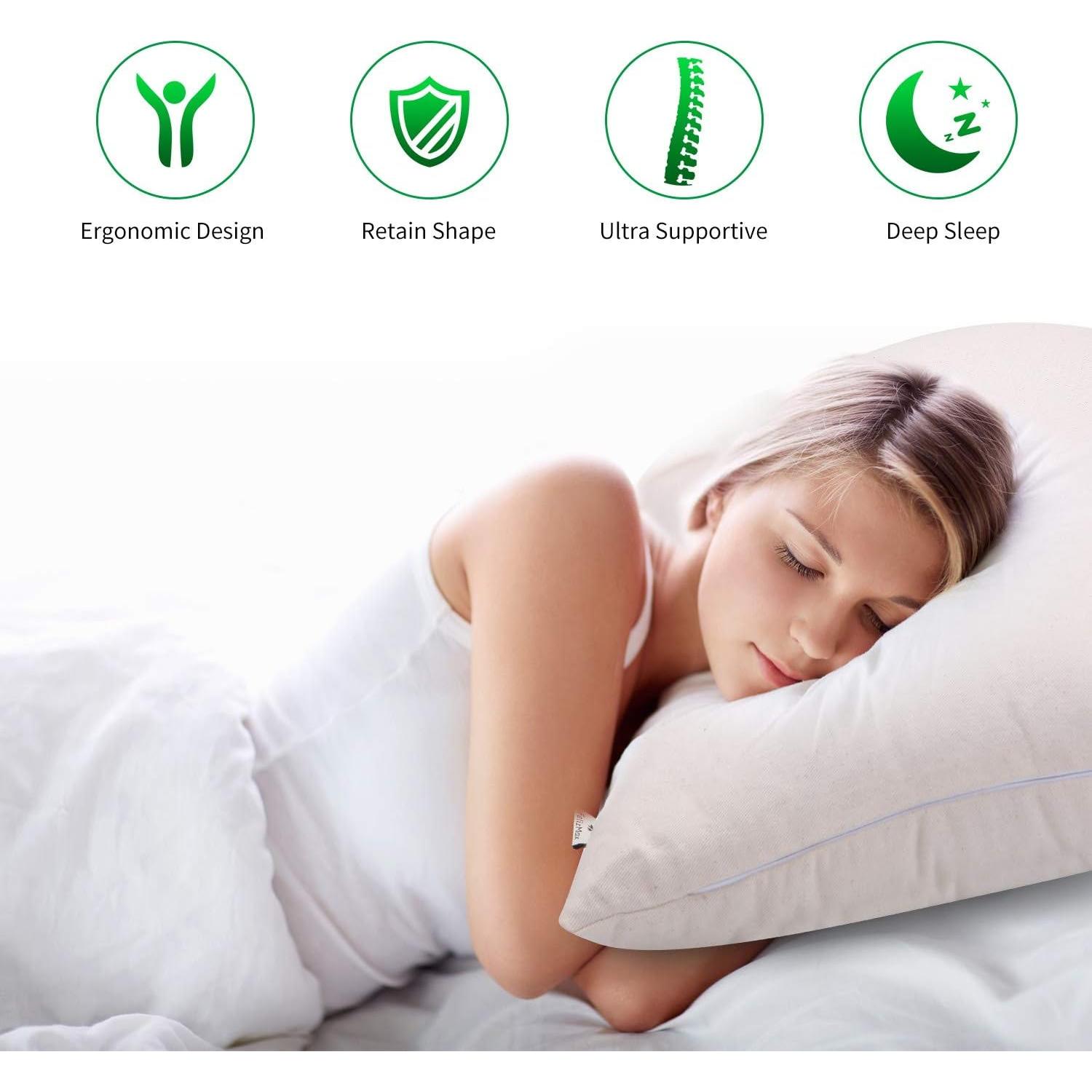 Almohada de Trigo Sarraceno Orgánica FelizMax - Tamaño de Viaje 38x23 cm