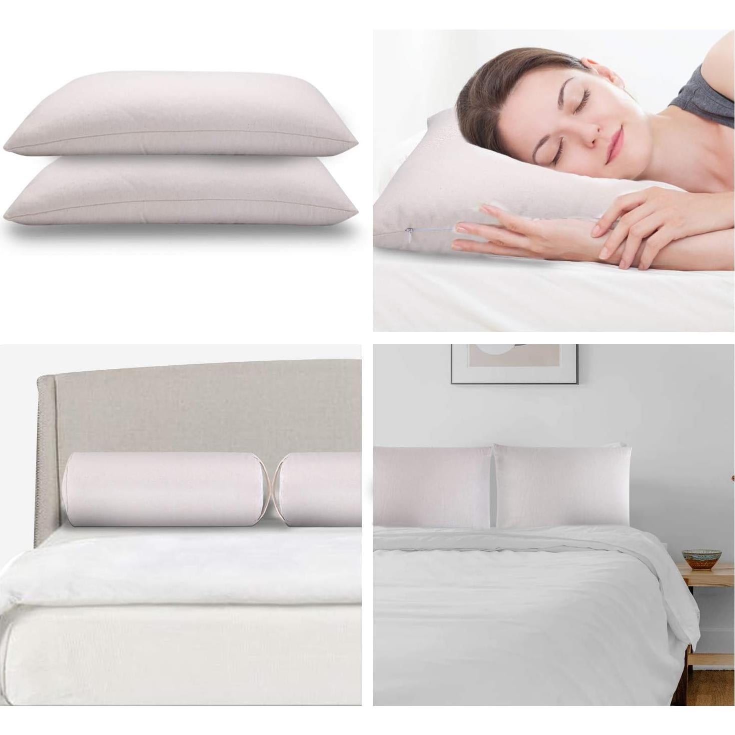 Almohada de Trigo Sarraceno Orgánica FelizMax - Tamaño de Viaje 38x23 cm