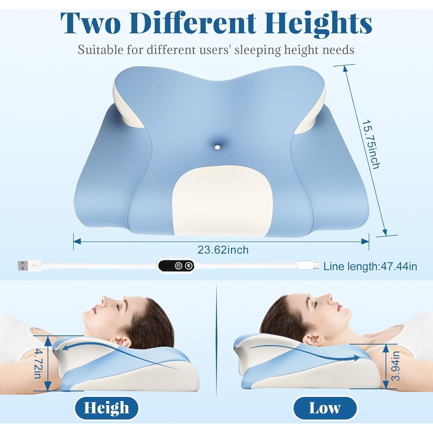 Almohada Calentadora Ergonómica XDTIME para Cuello - Alivio Dolor