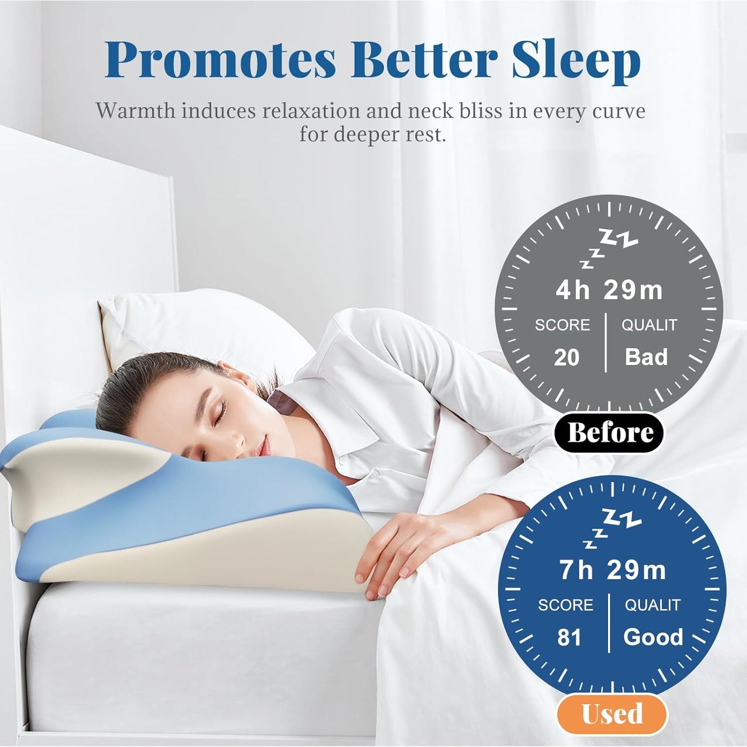 Almohada Calentadora Ergonómica XDTIME para Cuello - Alivio Dolor