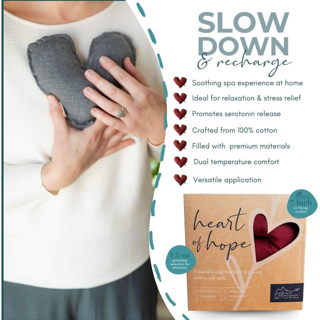 Almohada Terapéutica Parker Mountain Corazón de Esperanza 15cm