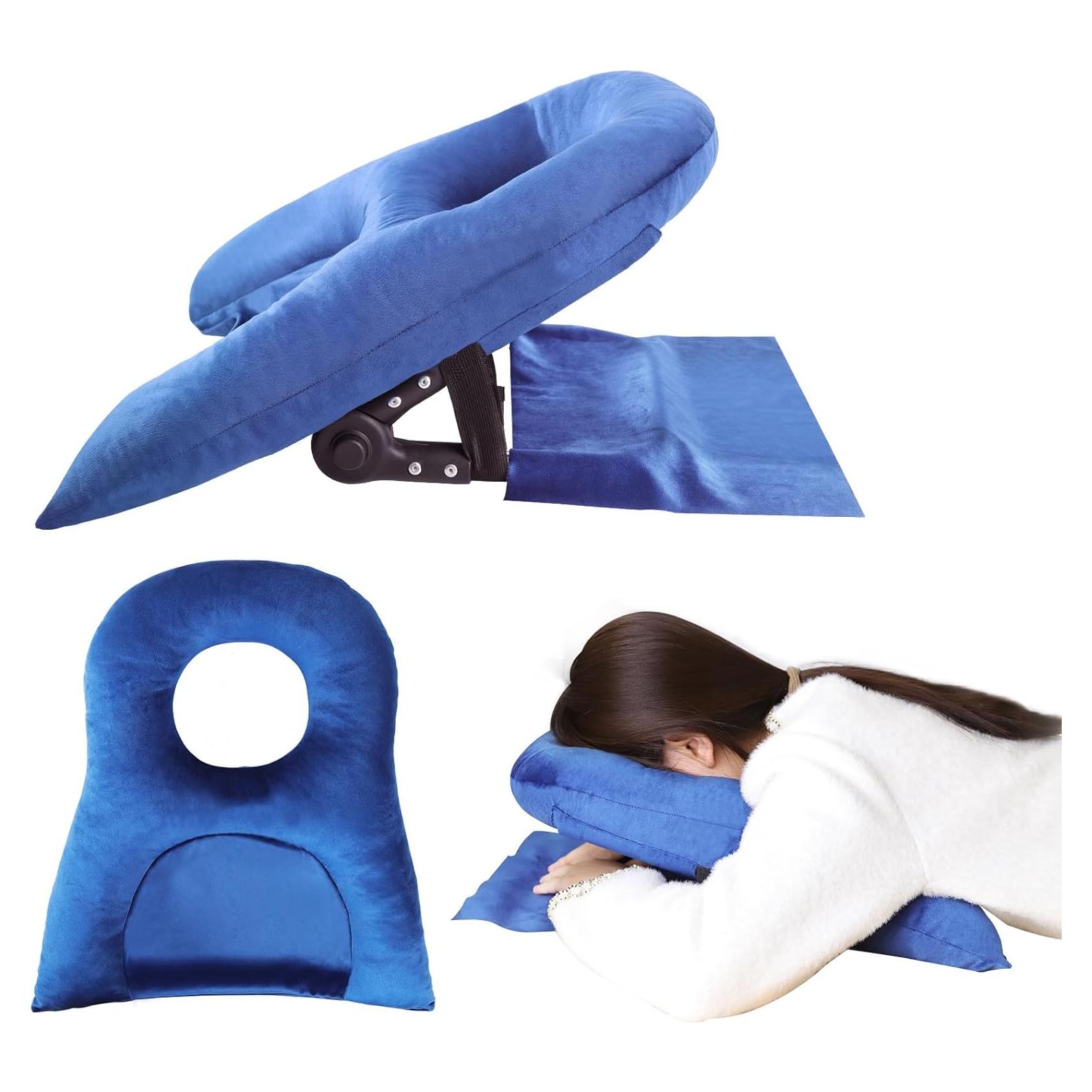 Almohada Prona Ajustable KUAZIDAR para Dormir Boca Abajo