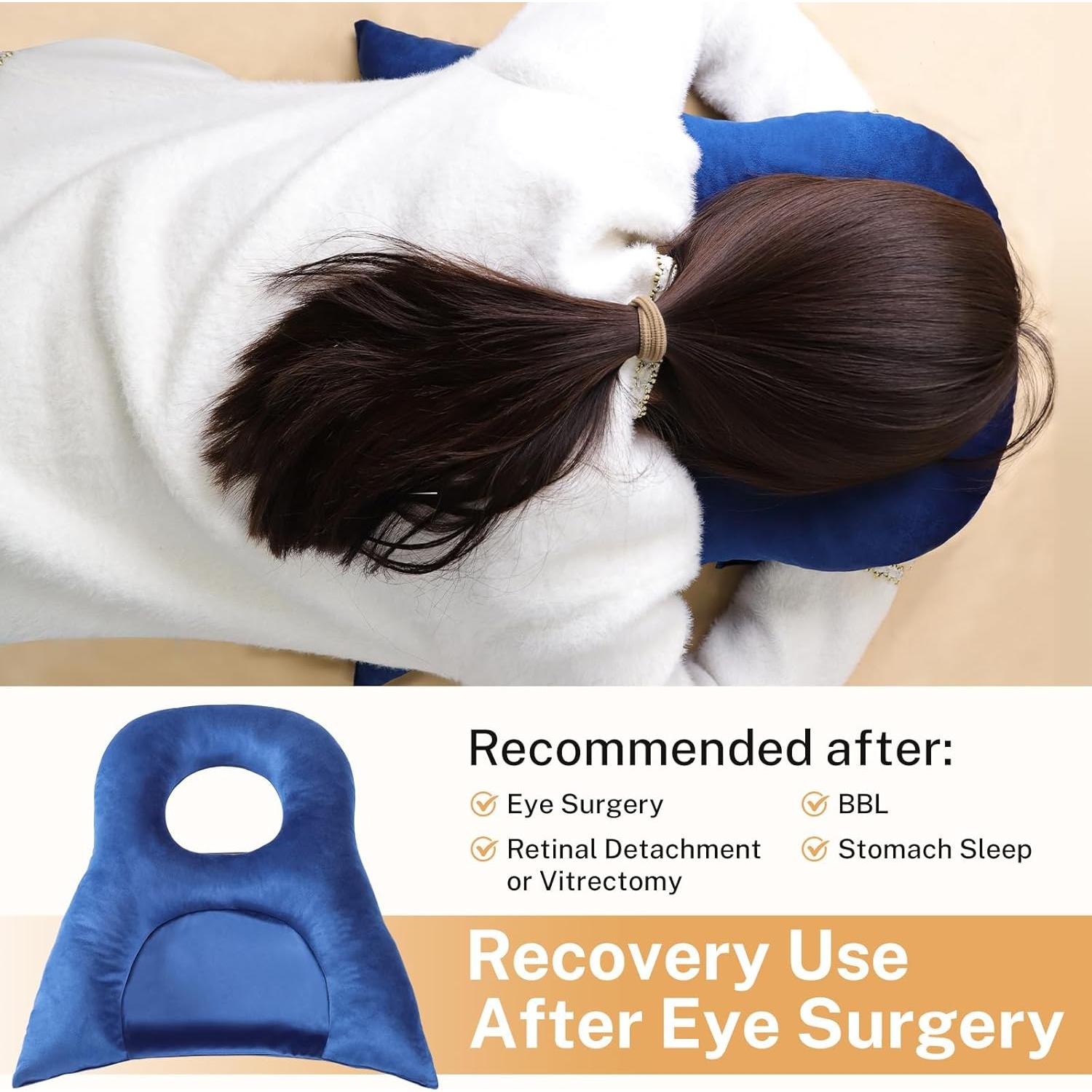 Almohada Prona Ajustable KUAZIDAR para Dormir Boca Abajo