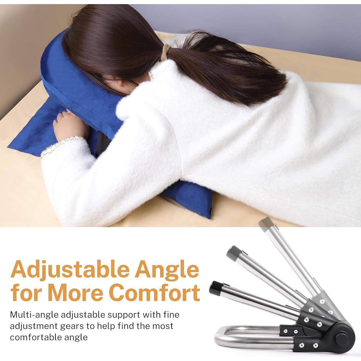 Almohada Prona Ajustable KUAZIDAR para Dormir Boca Abajo