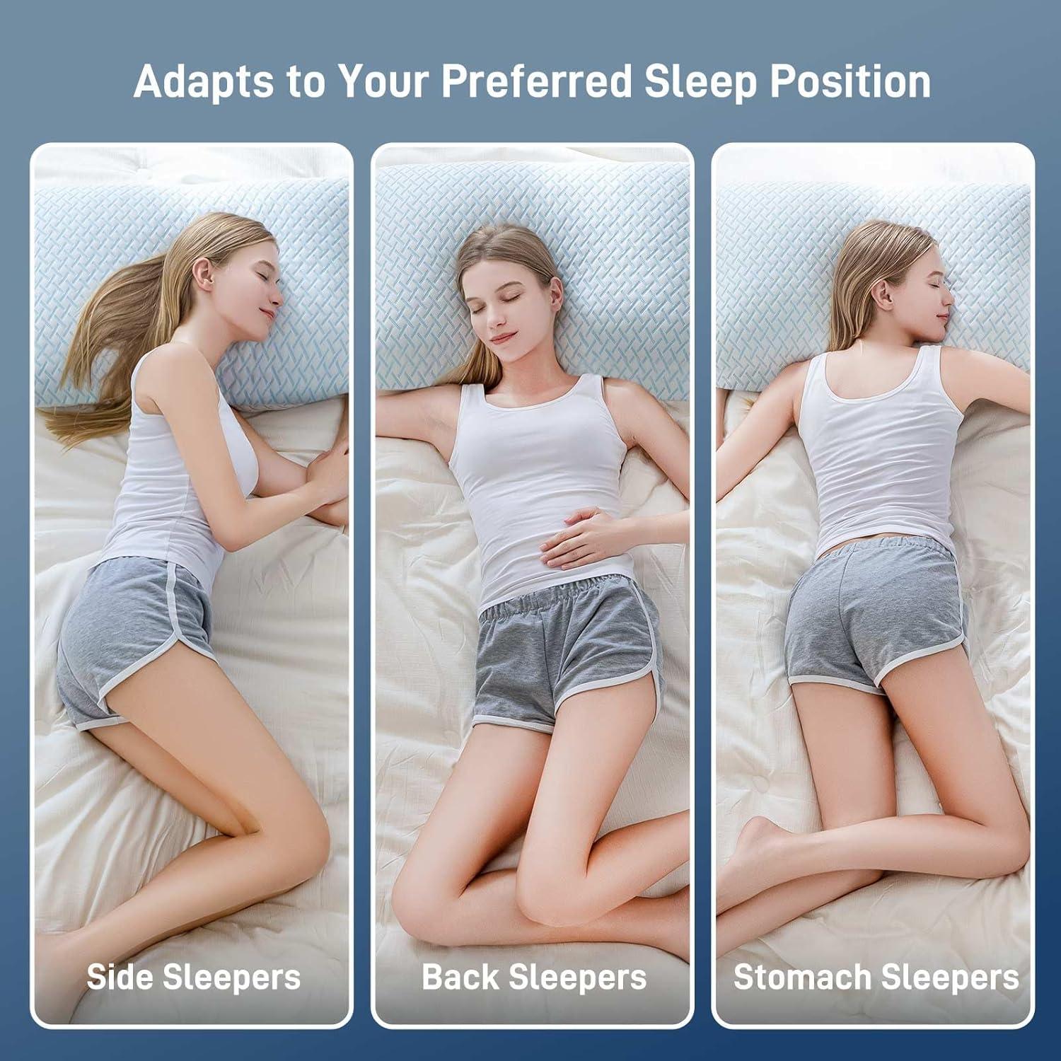 Almohada de Espuma de Memoria Alkyonos Queen Ajustable Hipoalergénica