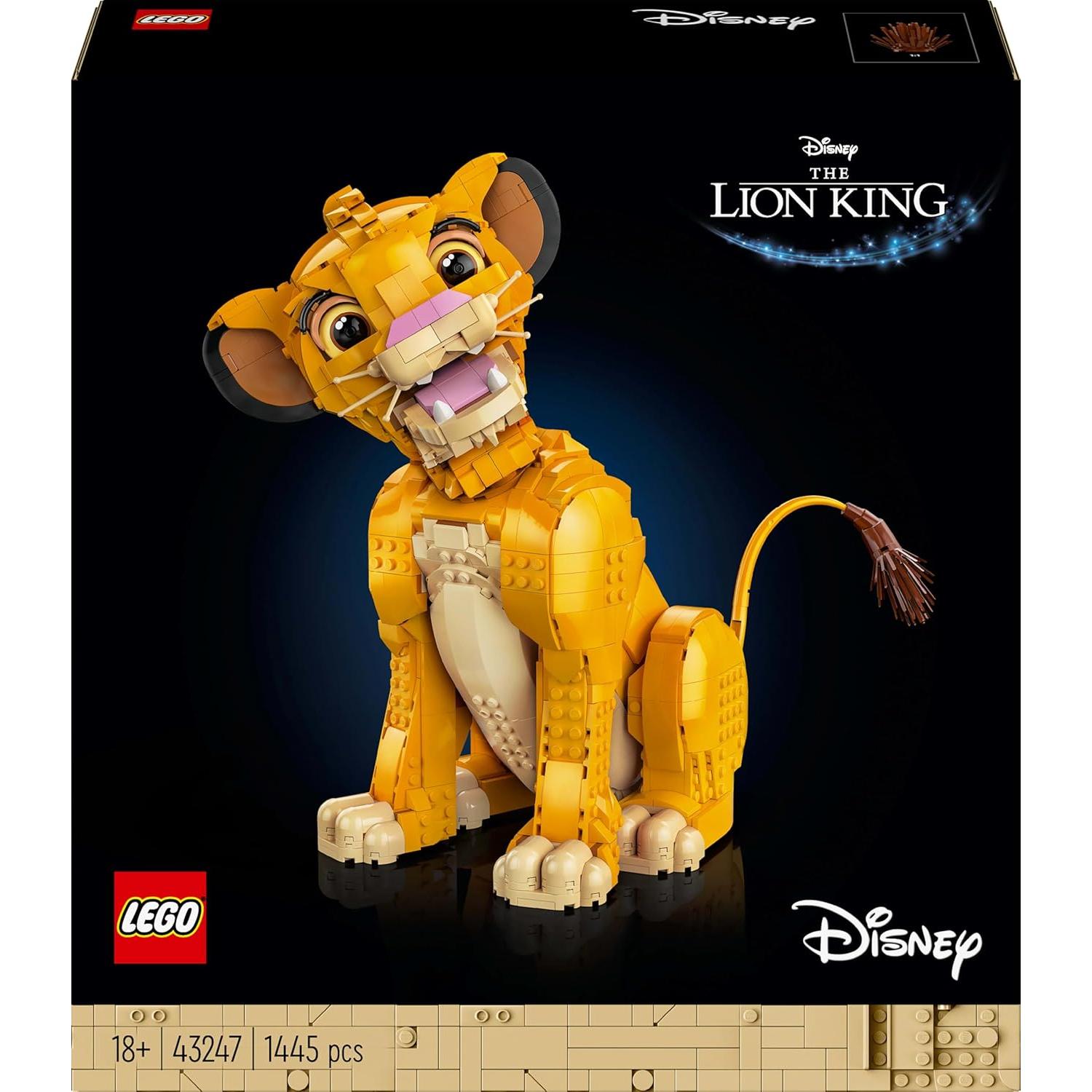 LEGO Disney Simba Joven Rey León 43247, 1445 Piezas