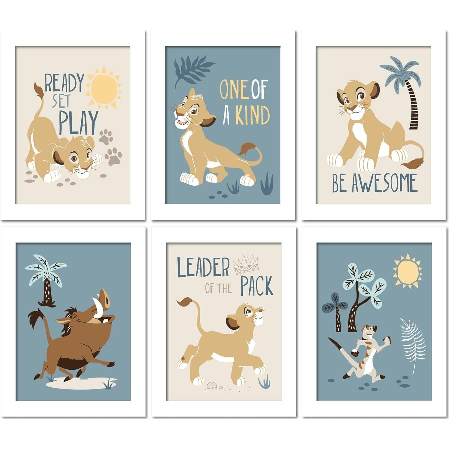 Arte de Pared Disney El Rey León Lambs & Ivy - Simba, Pumba, Timon