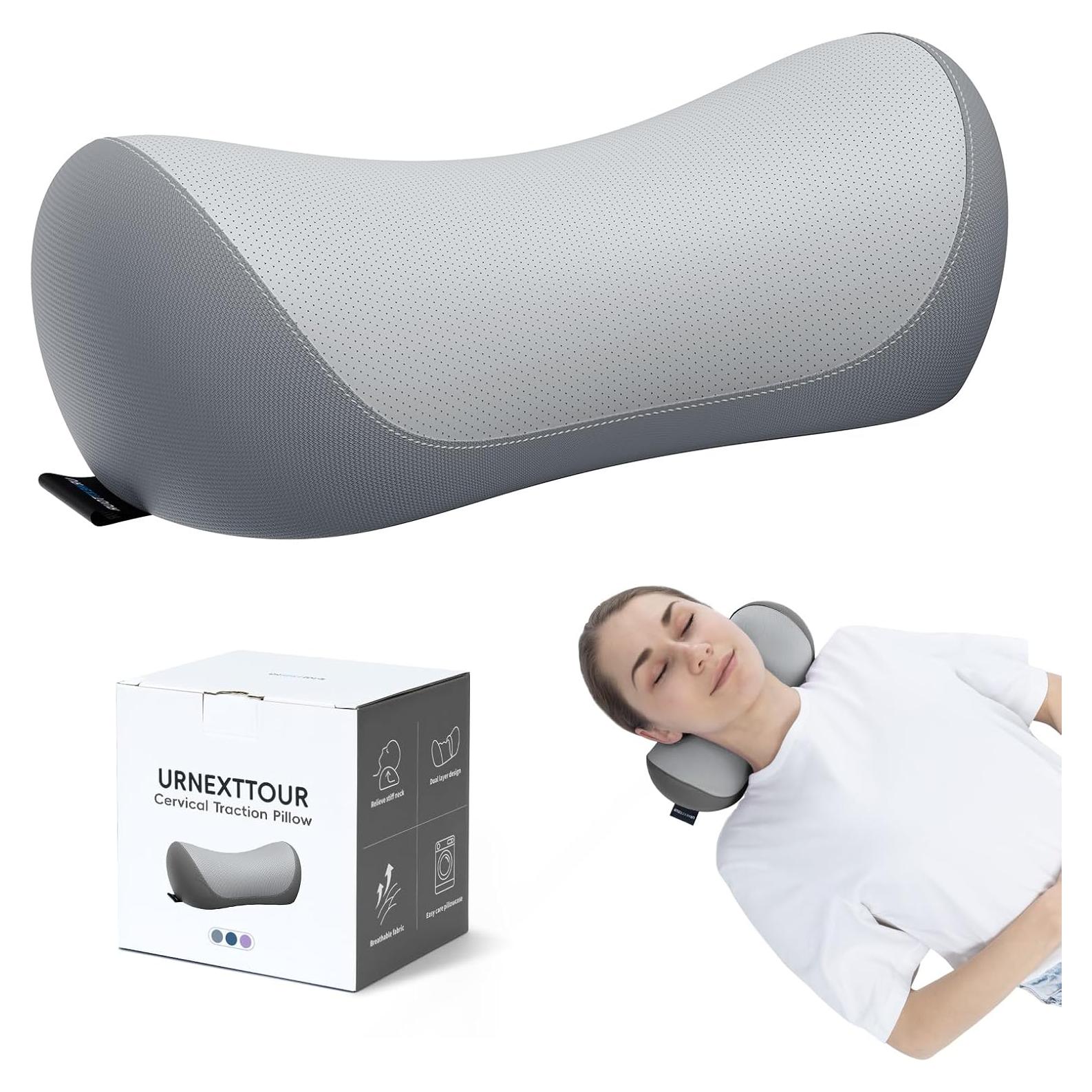 Almohada Cervical Urnexttour Espuma Viscoelástica Gris 35.5x12.7cm